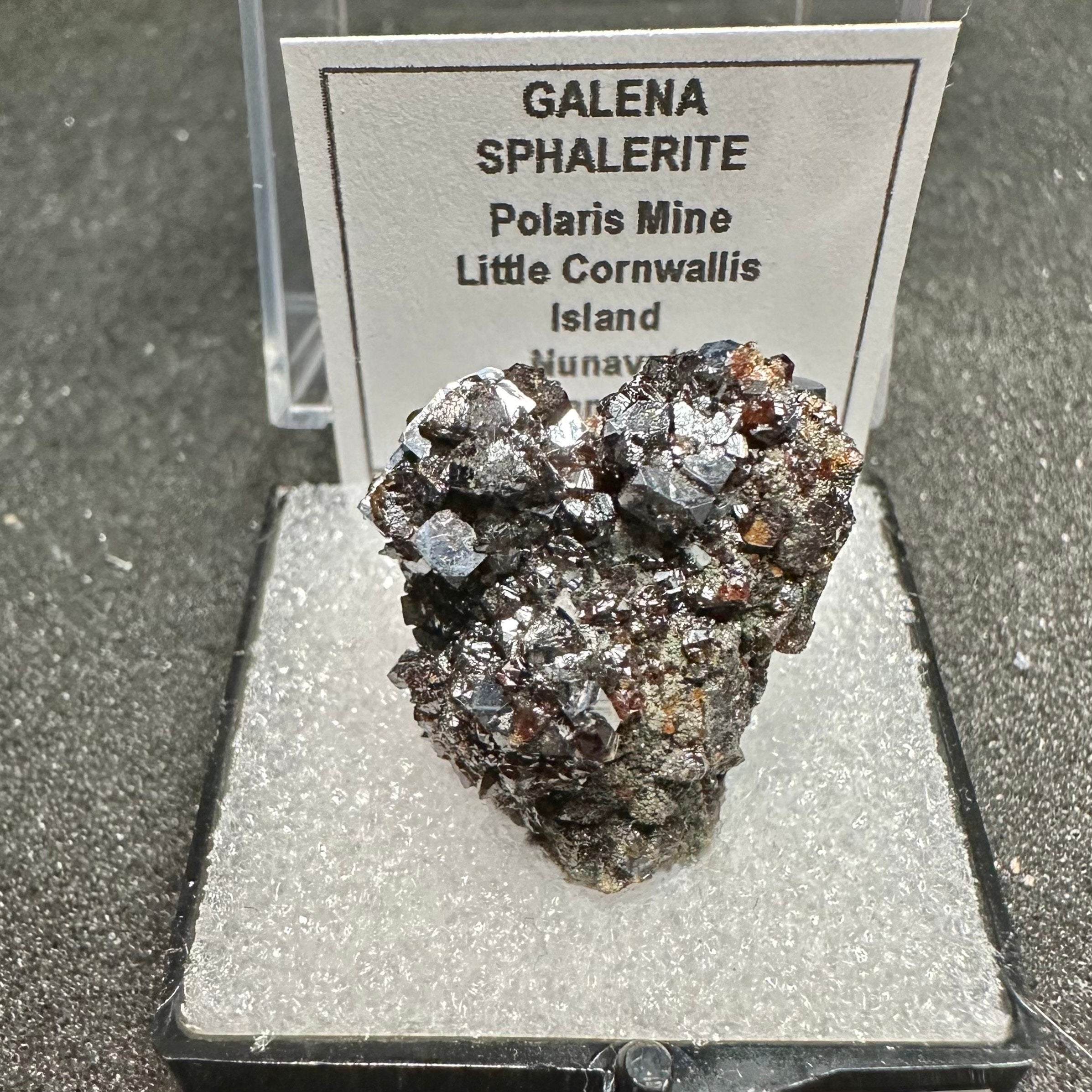 Galena Sphalerite Cluster (Thumbnail Specimen)--Polaris Mine, Canada (TN7)