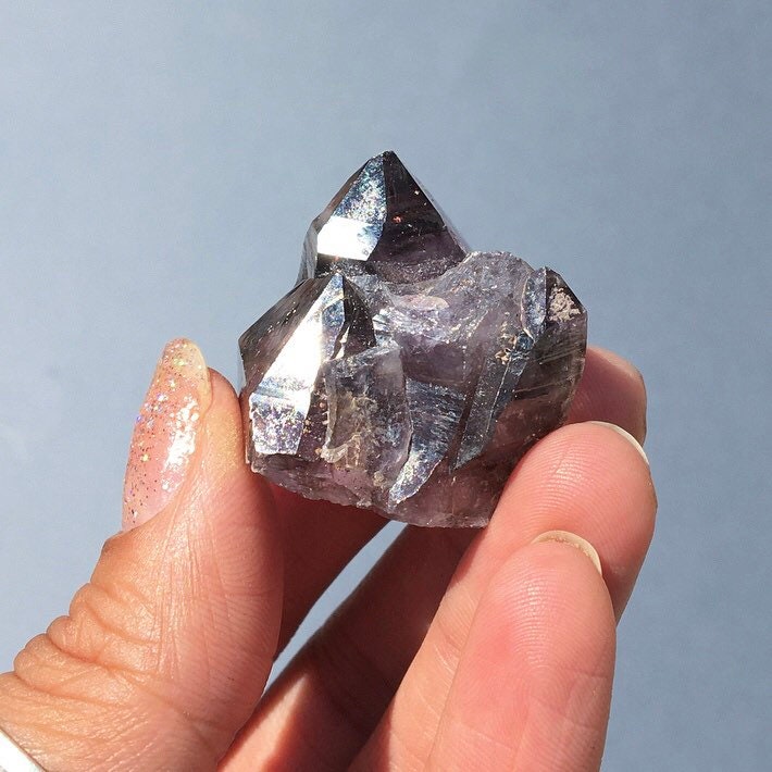 Smoky Amethyst Hematite Cluster-- Chibuku Mine (Shangaan), Zimbabwe MINI18