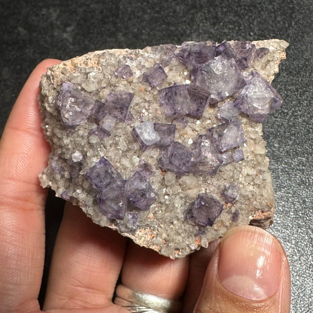Purple Fluorite on Matrix—Nonsense Pocket, CO, USA FLUO9