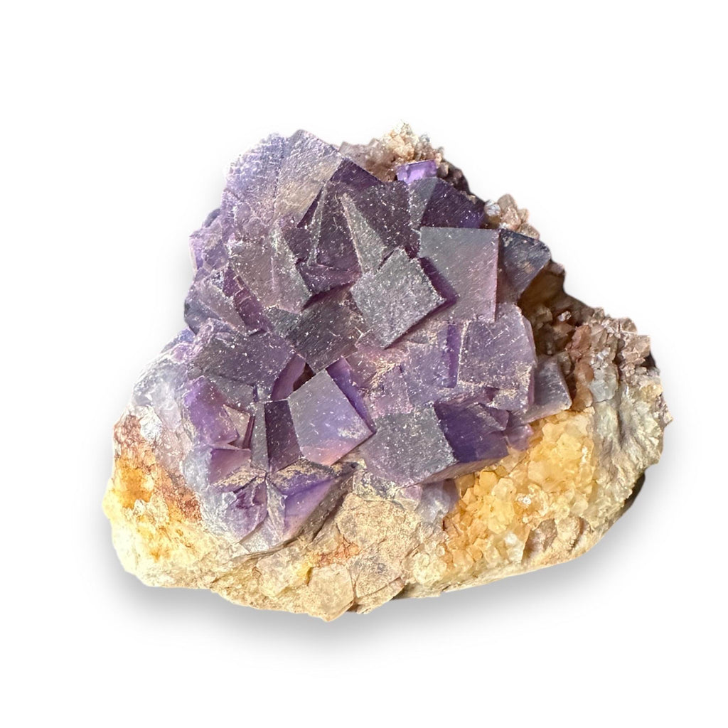 Purple Fluorite on Matrix (Small Cabinet)--Blanchard Mine, Bingham, New Mexico, USA