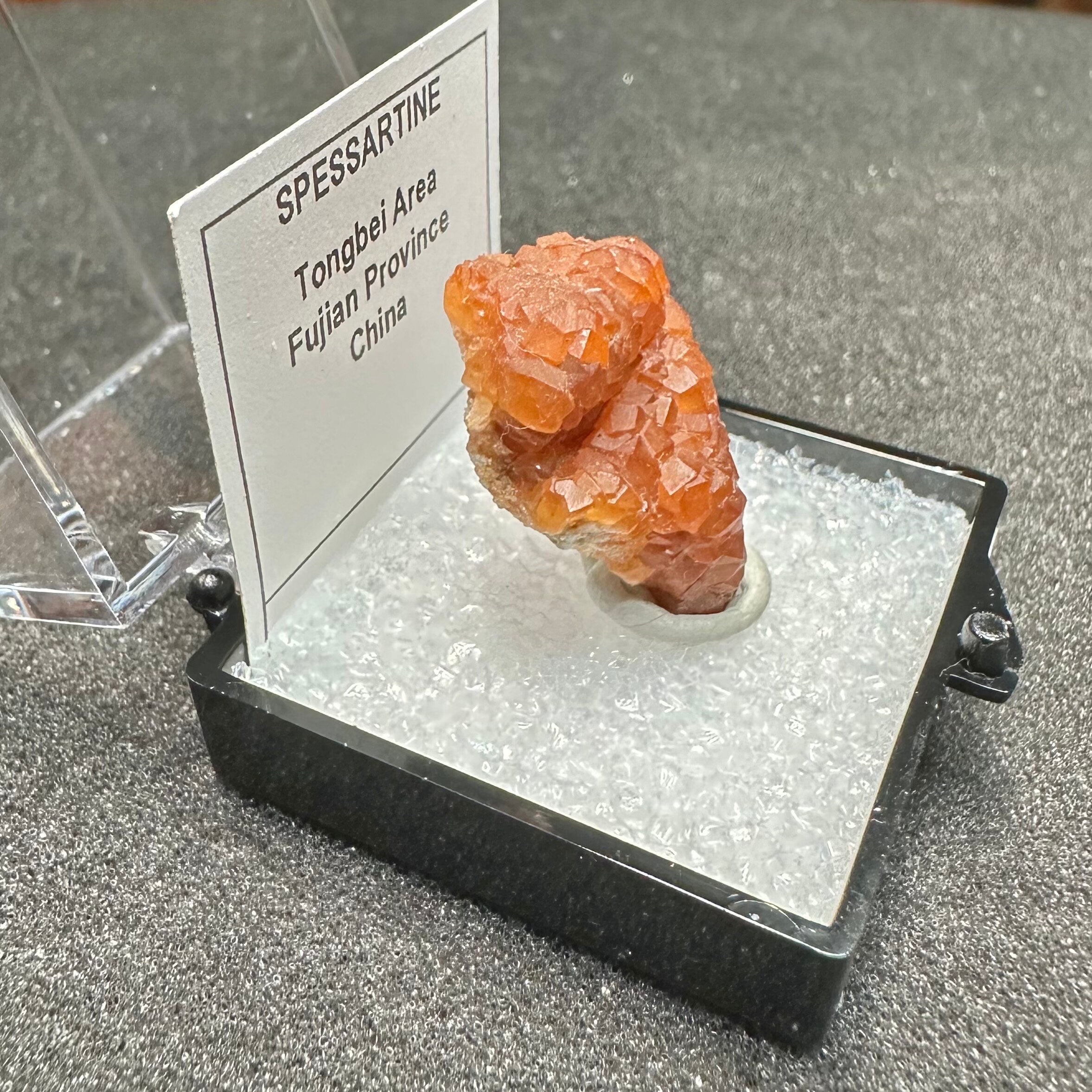 Spessartine Garnets Cluster (Thumbnail Specimen)--Tongbei, Fujian, China TN17