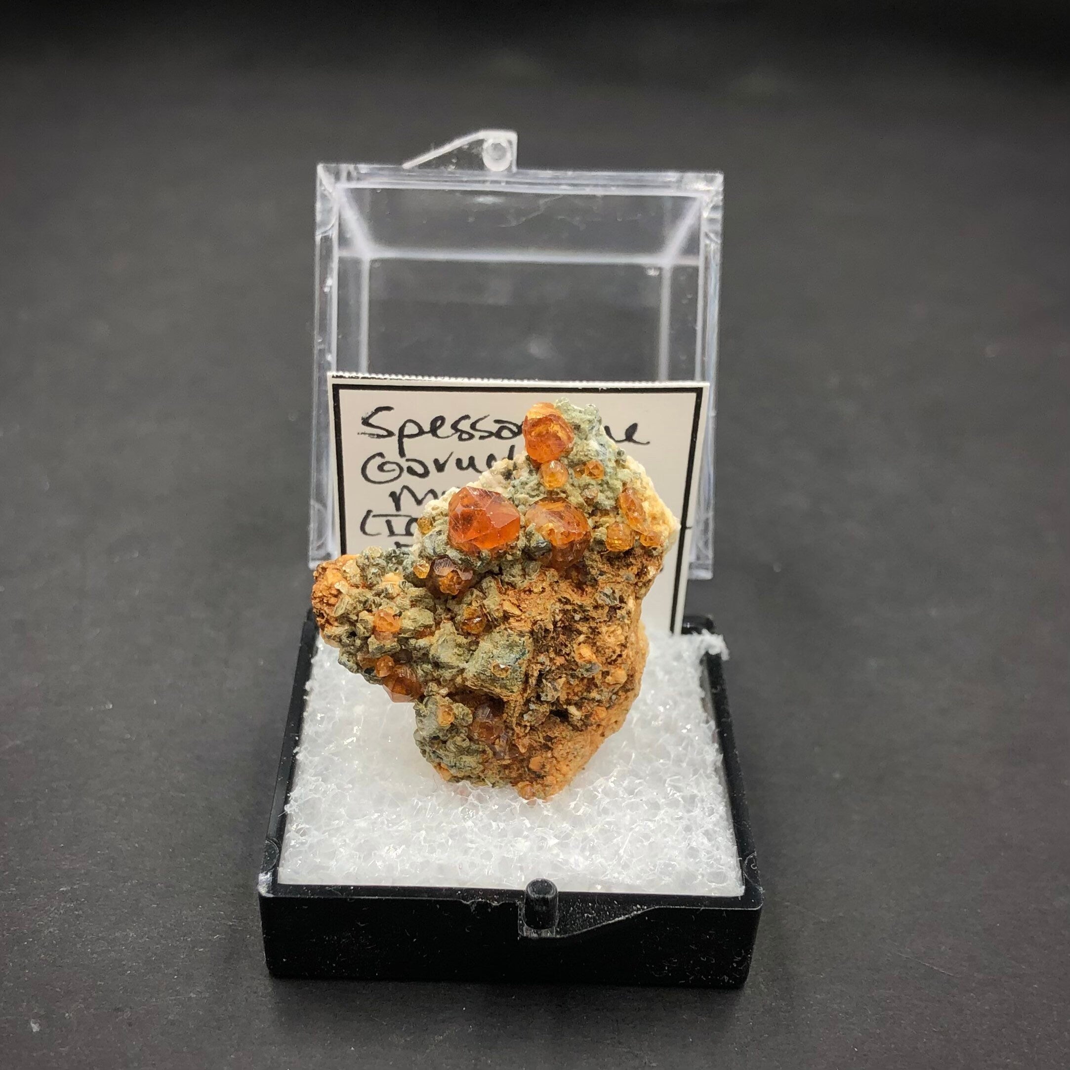 Spessartine Garnet Mica (Thumbnail Specimen)--Tongbei, China (TN16)