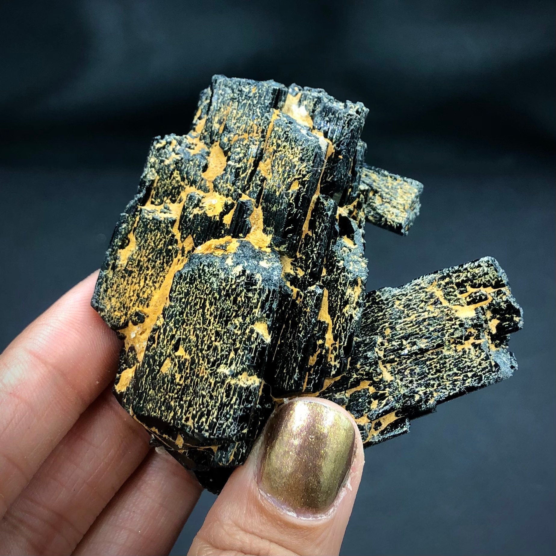 Black Tourmaline Schorl Etched-- Erongo, Namibia SMALL6