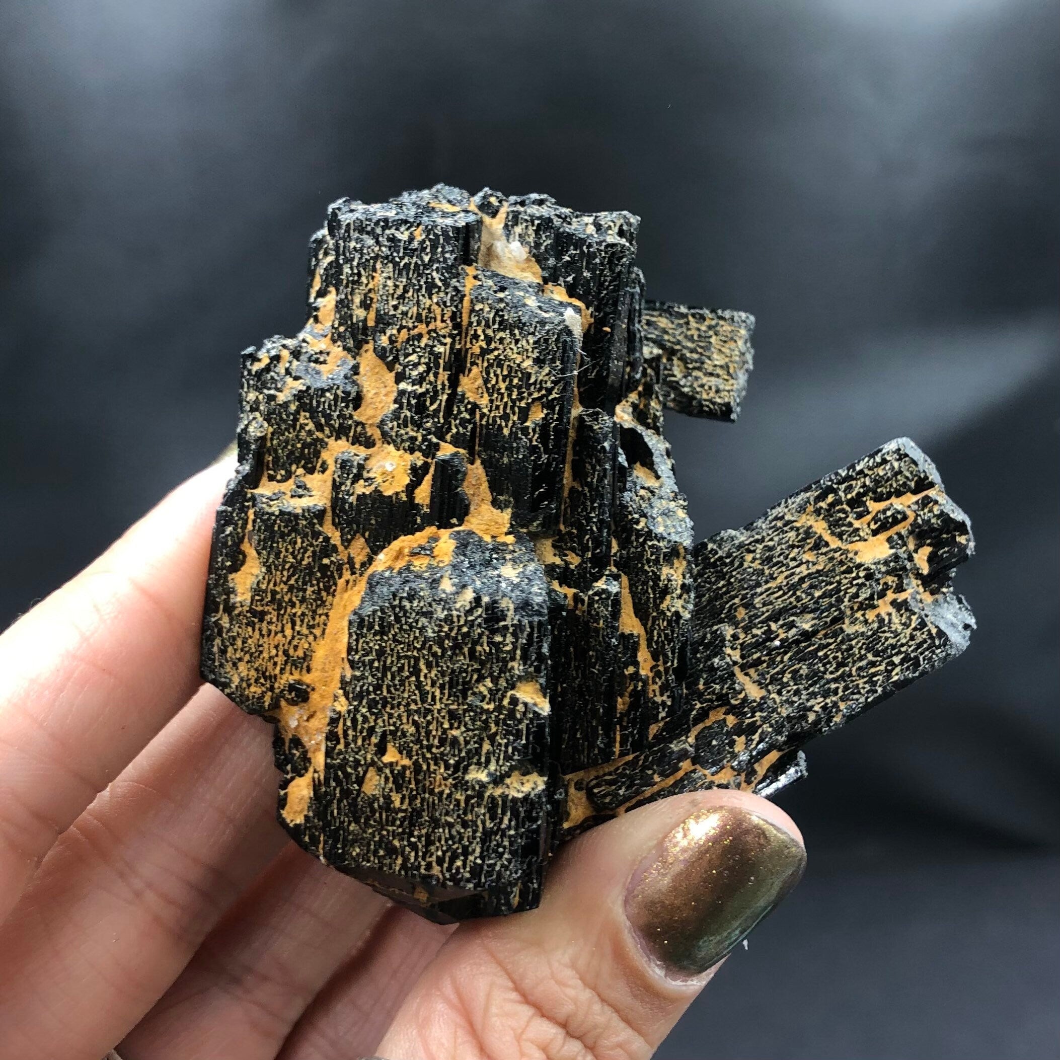 Black Tourmaline Schorl Etched-- Erongo, Namibia SMALL6
