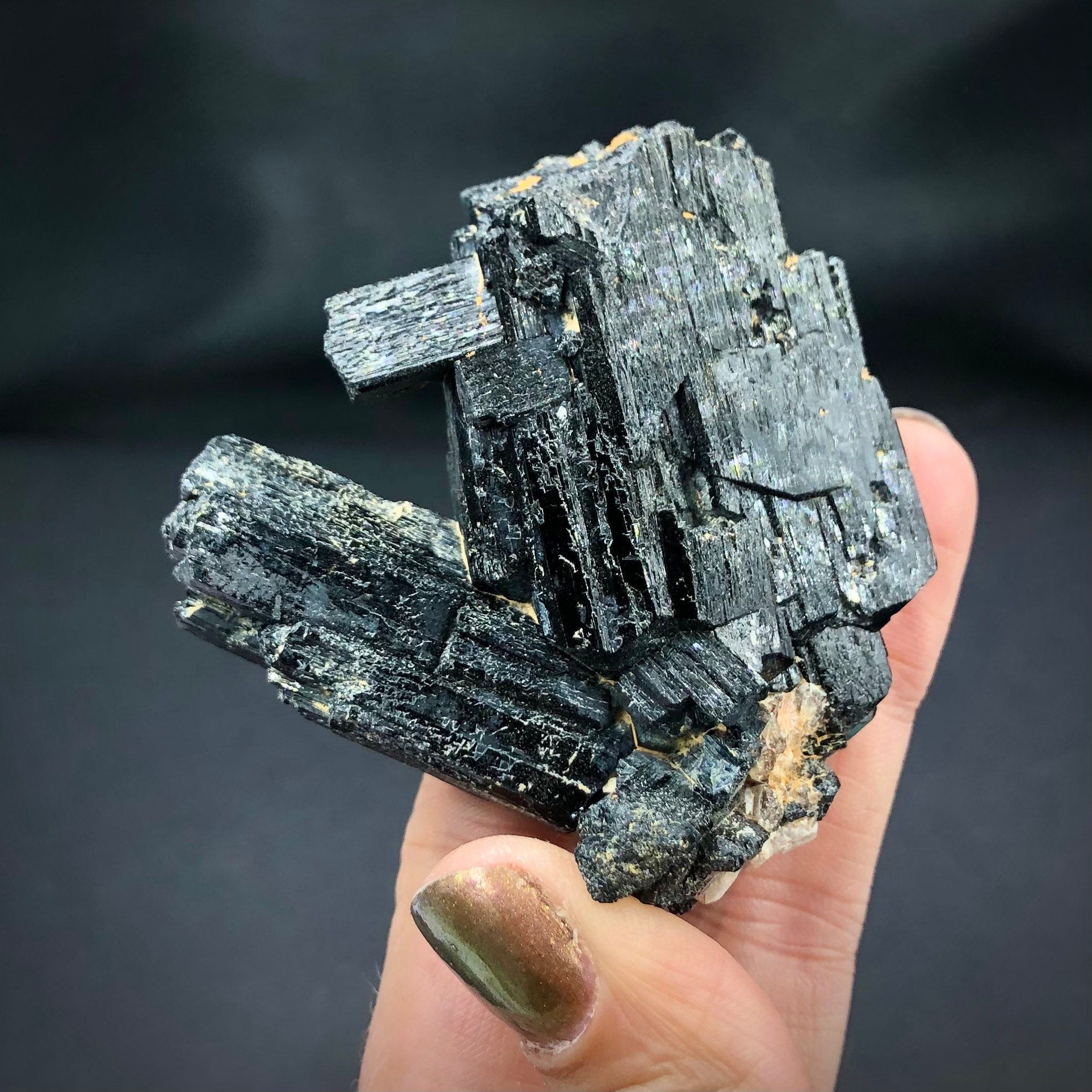 Black Tourmaline Schorl Etched-- Erongo, Namibia SMALL6