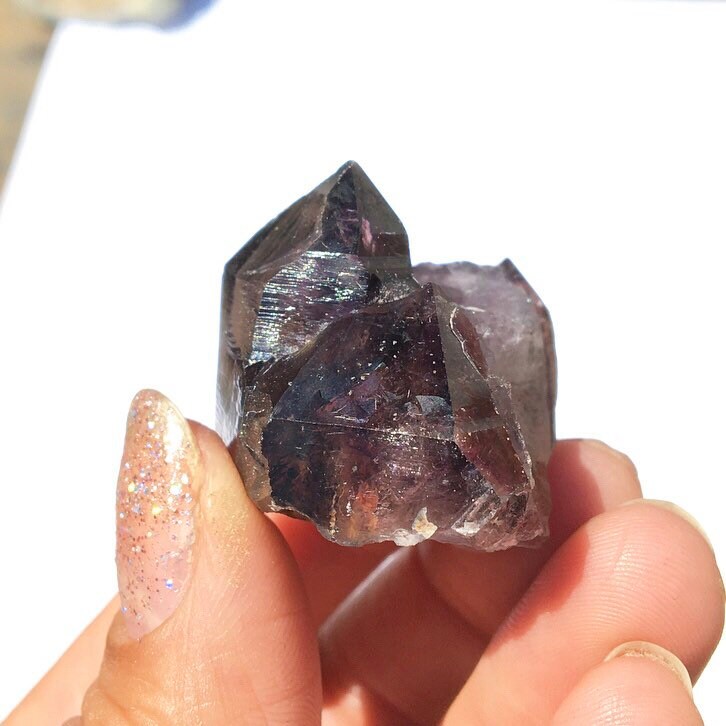 Smoky Amethyst Hematite Cluster-- Chibuku Mine (Shangaan), Zimbabwe MINI18