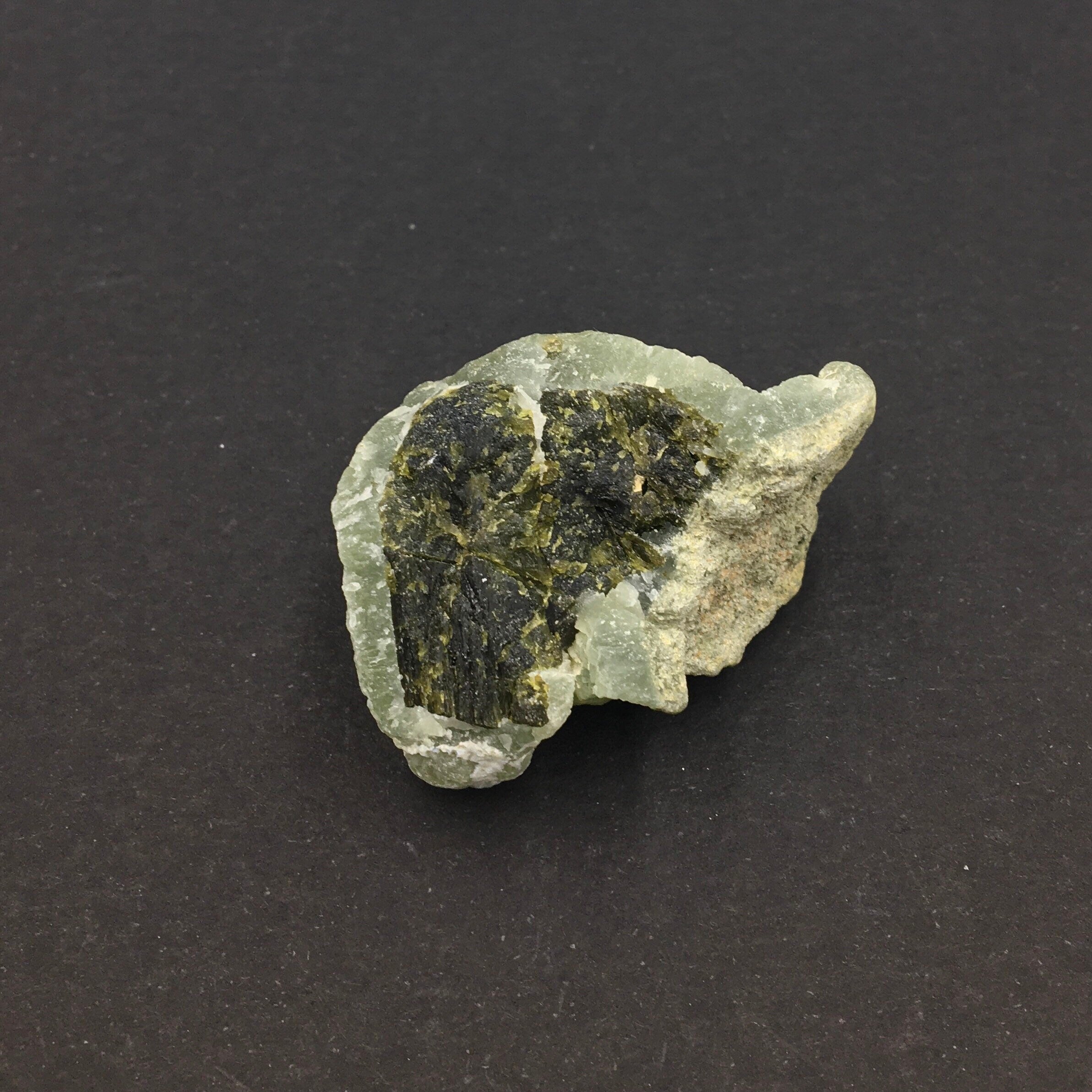 Prehnite Epidote Stilbite Botryoidal Specimen (Miniature)--Mali SMALL2
