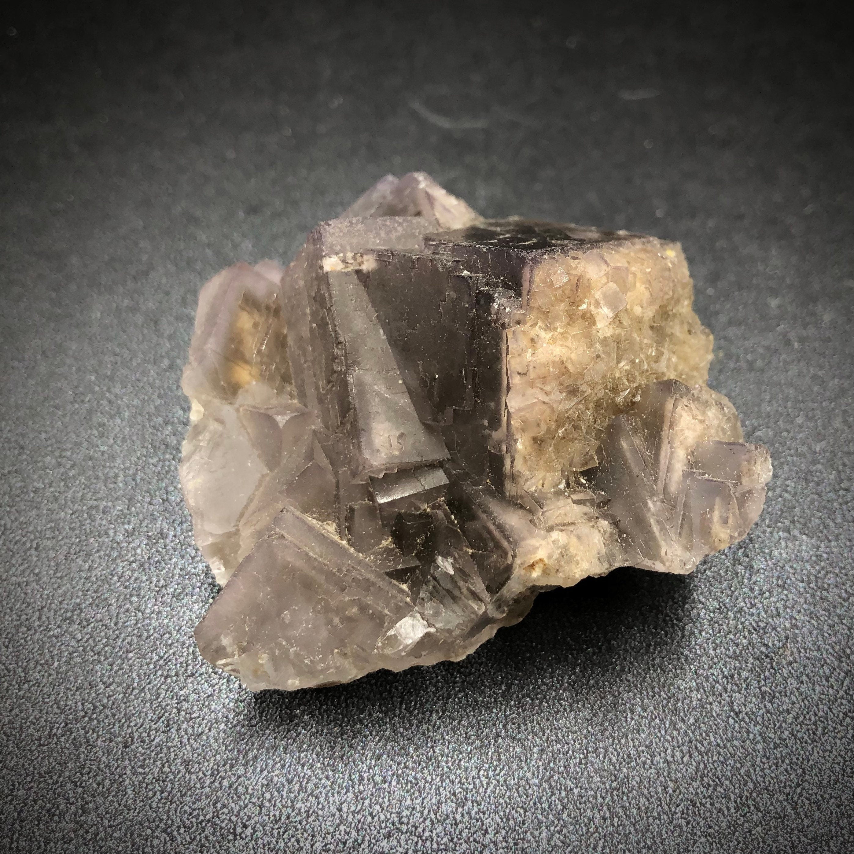 Purple Fluorite & Quartz Crystal Cluster - Loralai, Pakistan FLUO11