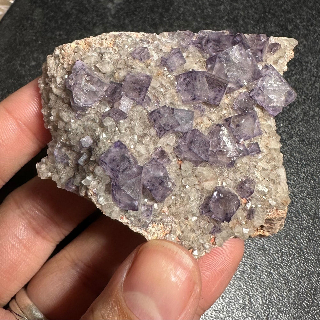 Purple Fluorite on Matrix—Nonsense Pocket, CO, USA FLUO9