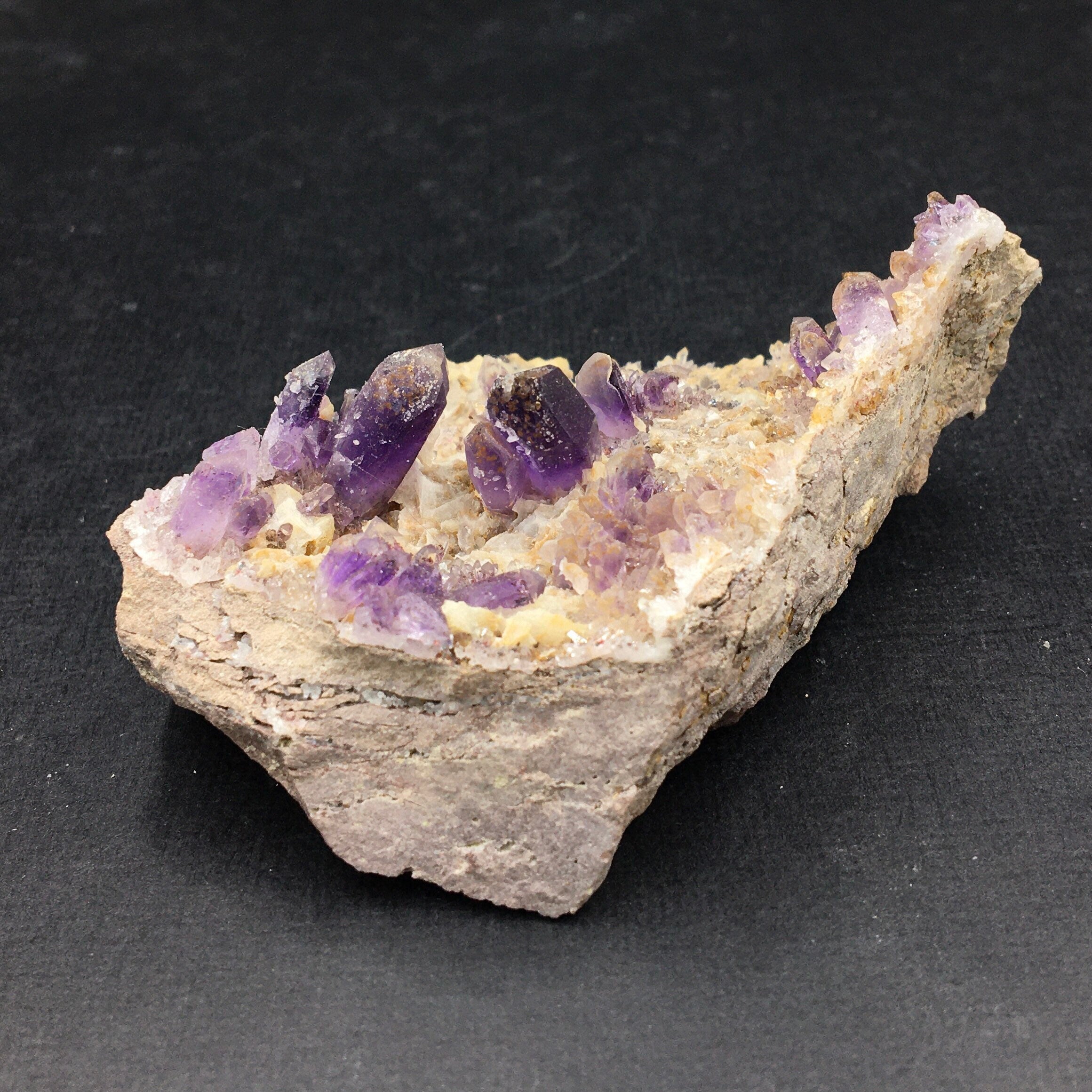 Amethyst Crystals in Matrix (Small Cabinet)--Brandberg area, Namibia A-E10