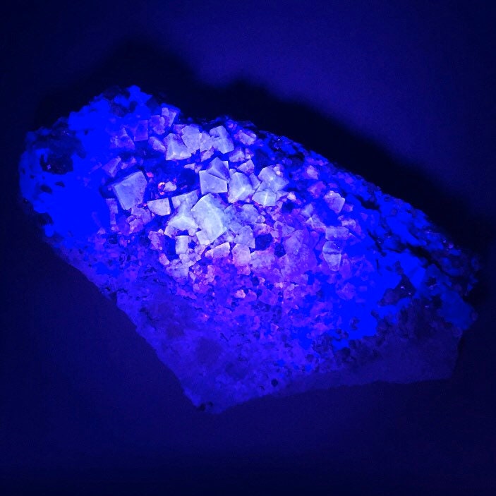 Green Fluorite Galena UV--Rogerley Mine, England FLUO3