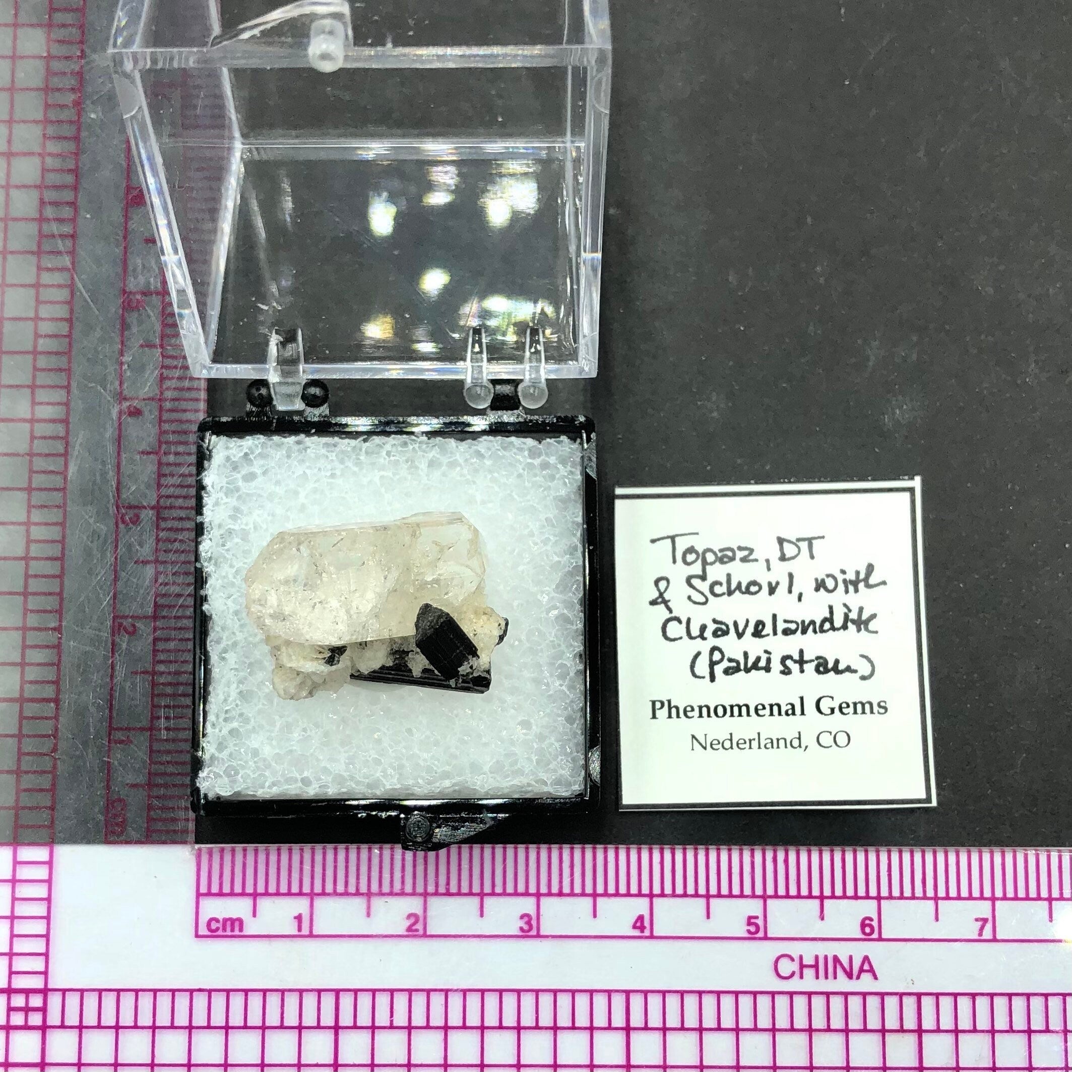Topaz DT Schorl (Thumbnail Specimen)-- Pakistan TN20