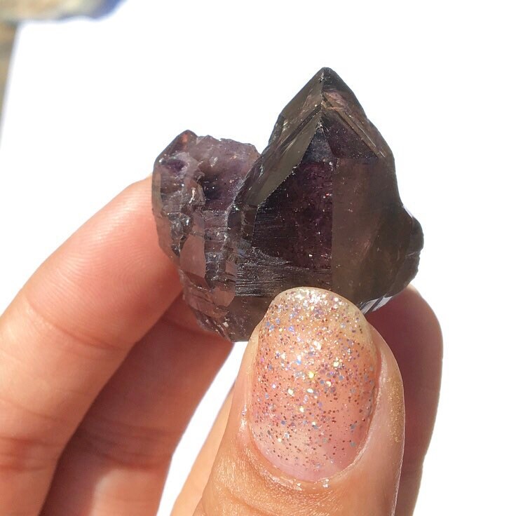 Smoky Amethyst Hematite Cluster-- Chibuku Mine (Shangaan), Zimbabwe MINI18