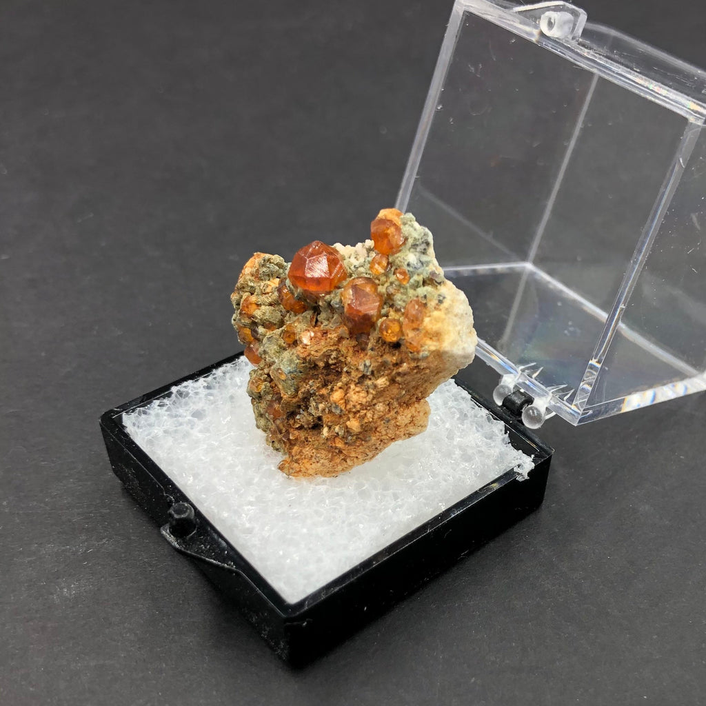Spessartine Garnet Mica (Thumbnail Specimen)--Tongbei, China (TN16)