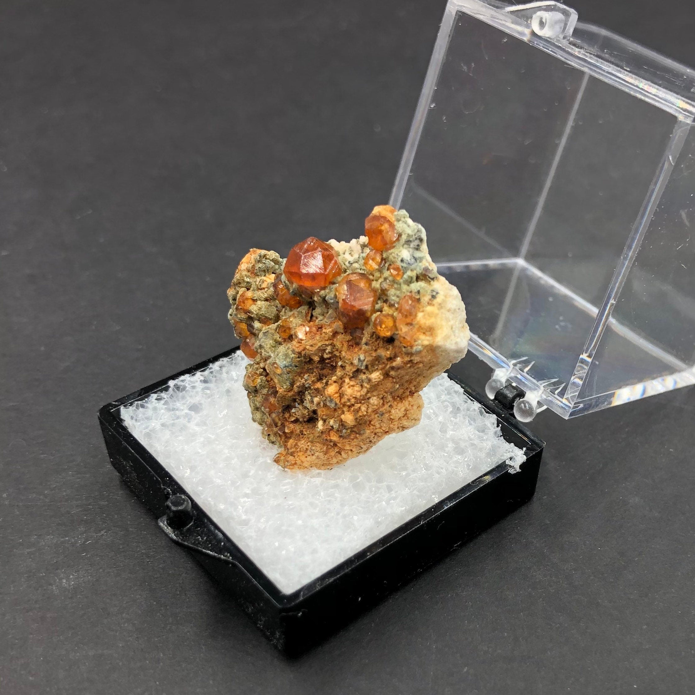 Spessartine Garnet Mica (Thumbnail Specimen)--Tongbei, China (TN16)