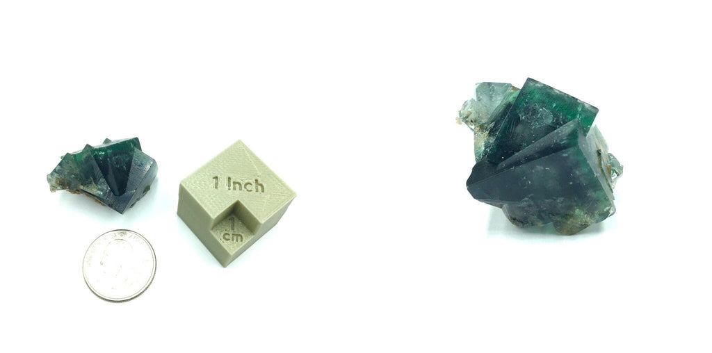 Green Fluorite Cubic Cluster UV (Miniature)--Lady Annabella Mine, England FLUO6