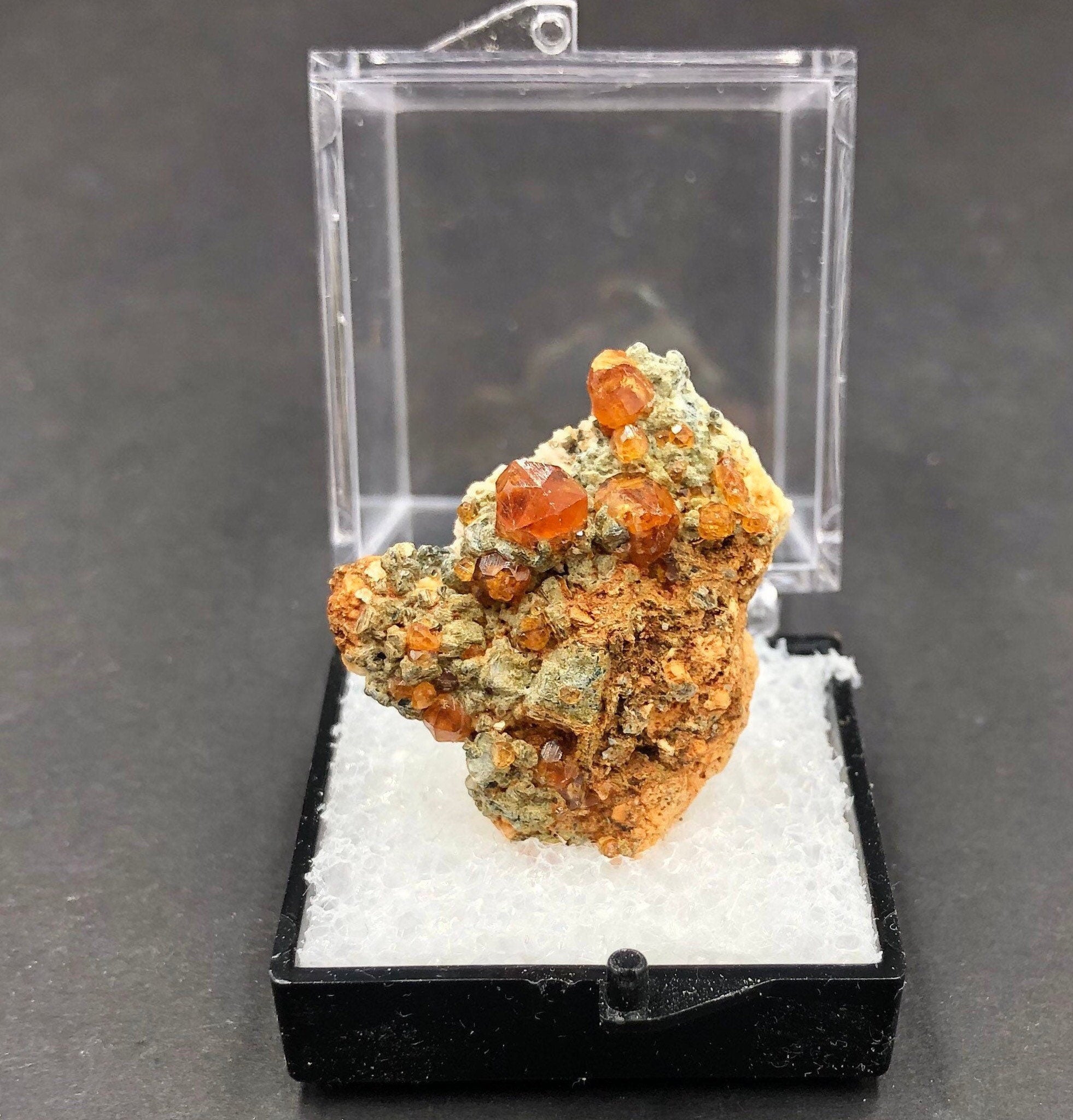 Spessartine Garnet Mica (Thumbnail Specimen)--Tongbei, China (TN16)