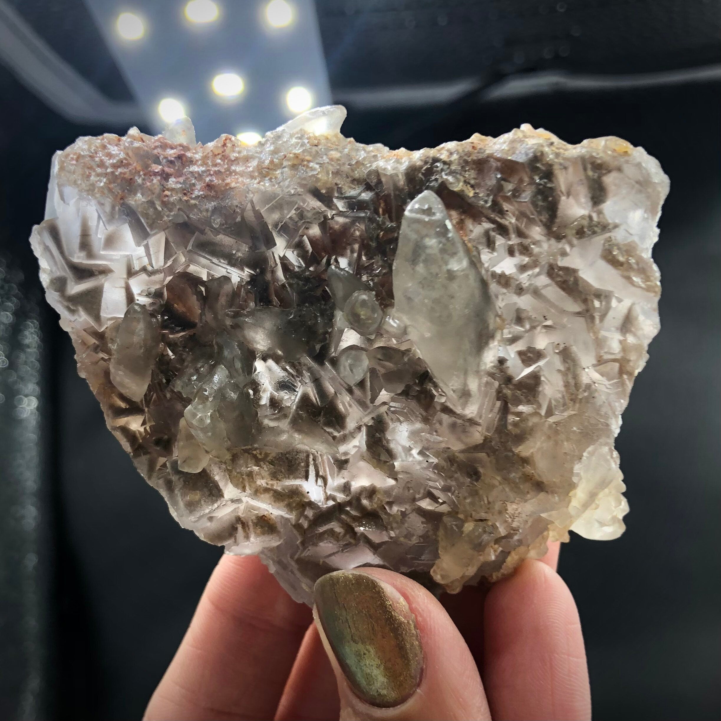 Purple Fluorite & Calcite Crystal Cluster - Loralai, Pakistan FLUO12
