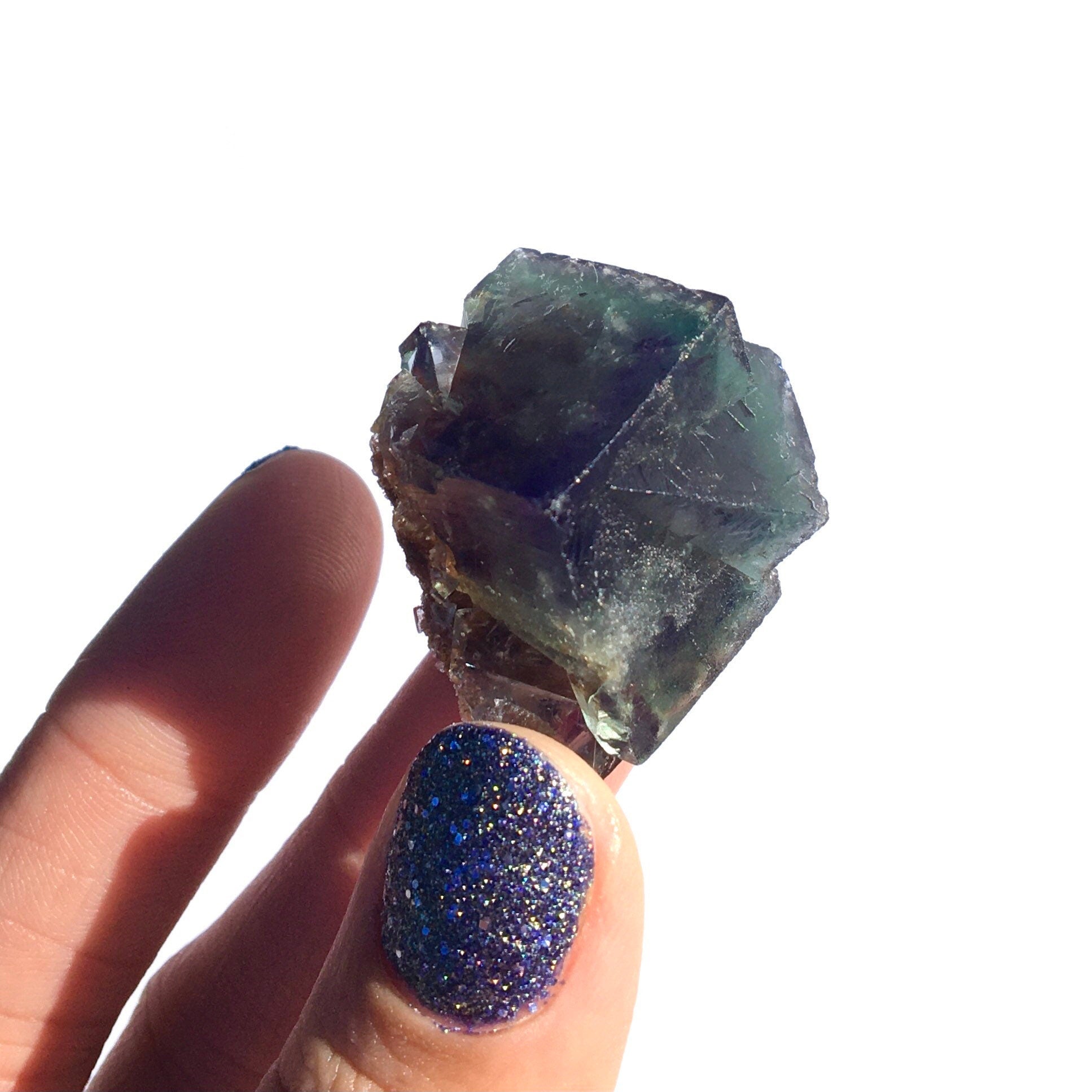 Green Fluorite Cubic Cluster UV (Miniature)--Lady Annabella Mine, England FLUO7