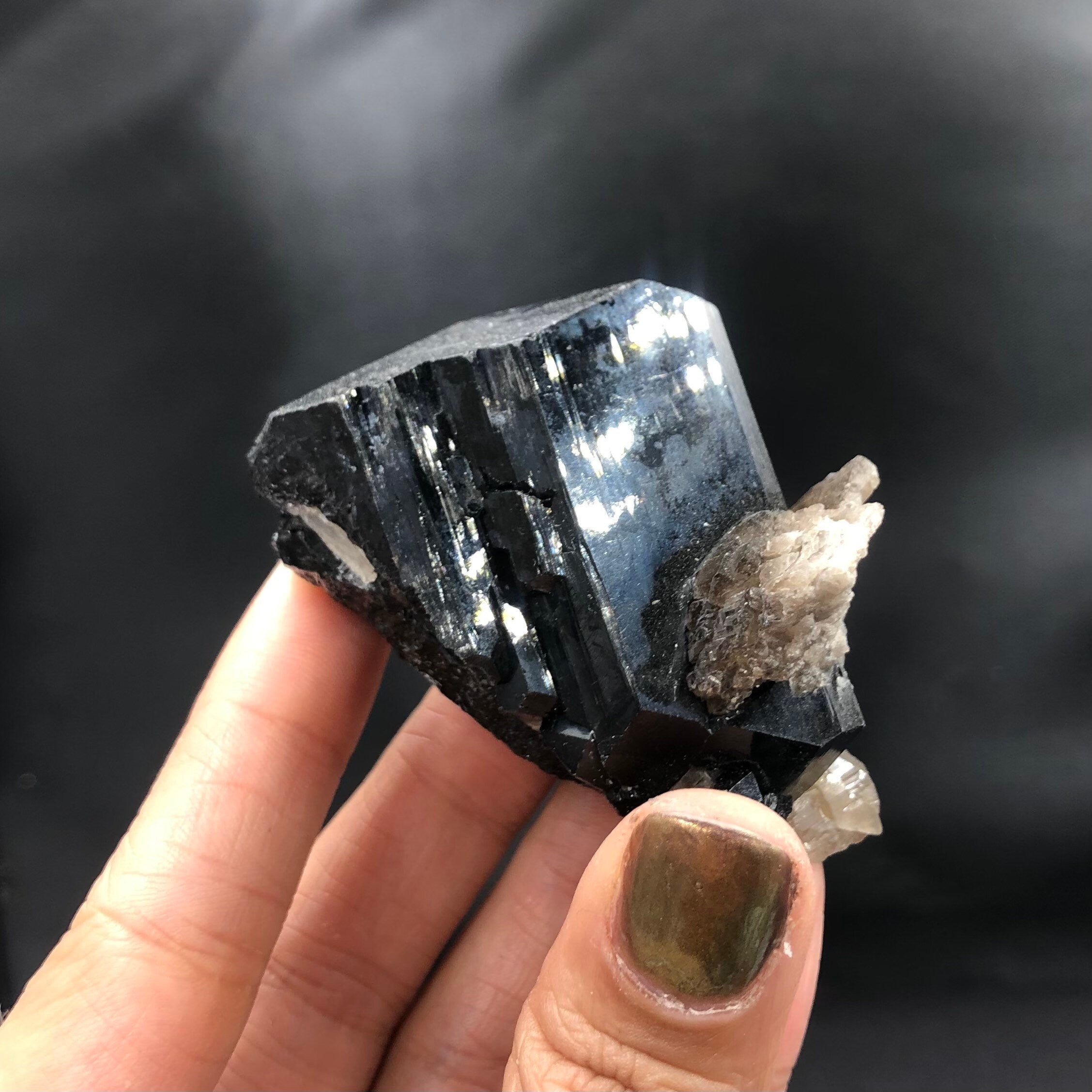 Black Tourmaline Feldspar Cluster (Miniature)--Erongo, Namibia SMALL5