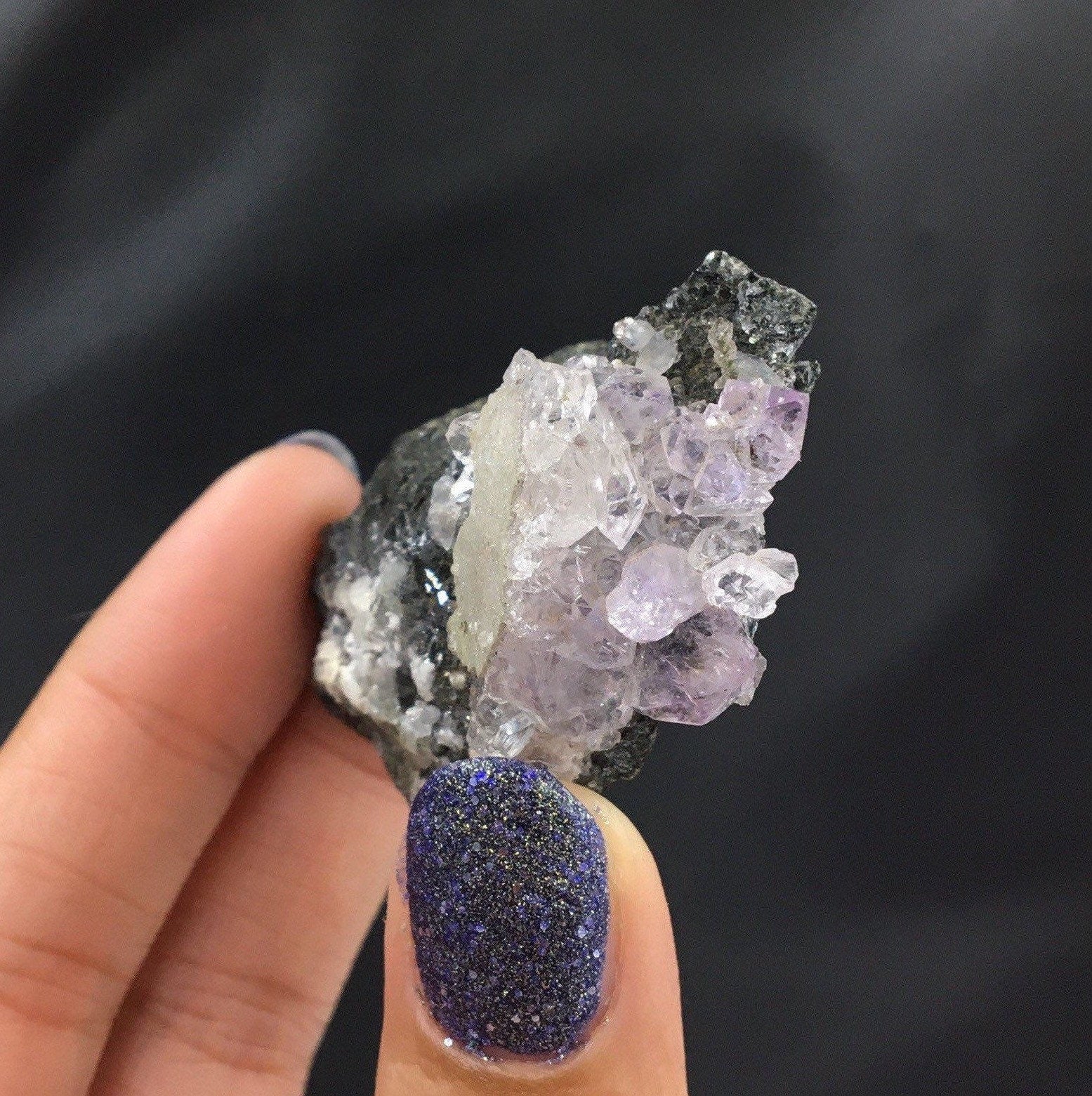 Amethyst Cluster on Matrix (Miniature)--India MINI17