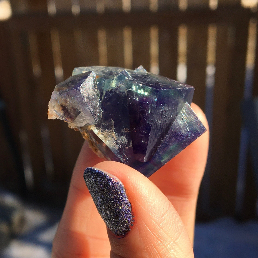 Green Fluorite Cubic Cluster UV (Miniature)--Lady Annabella Mine, England FLUO6