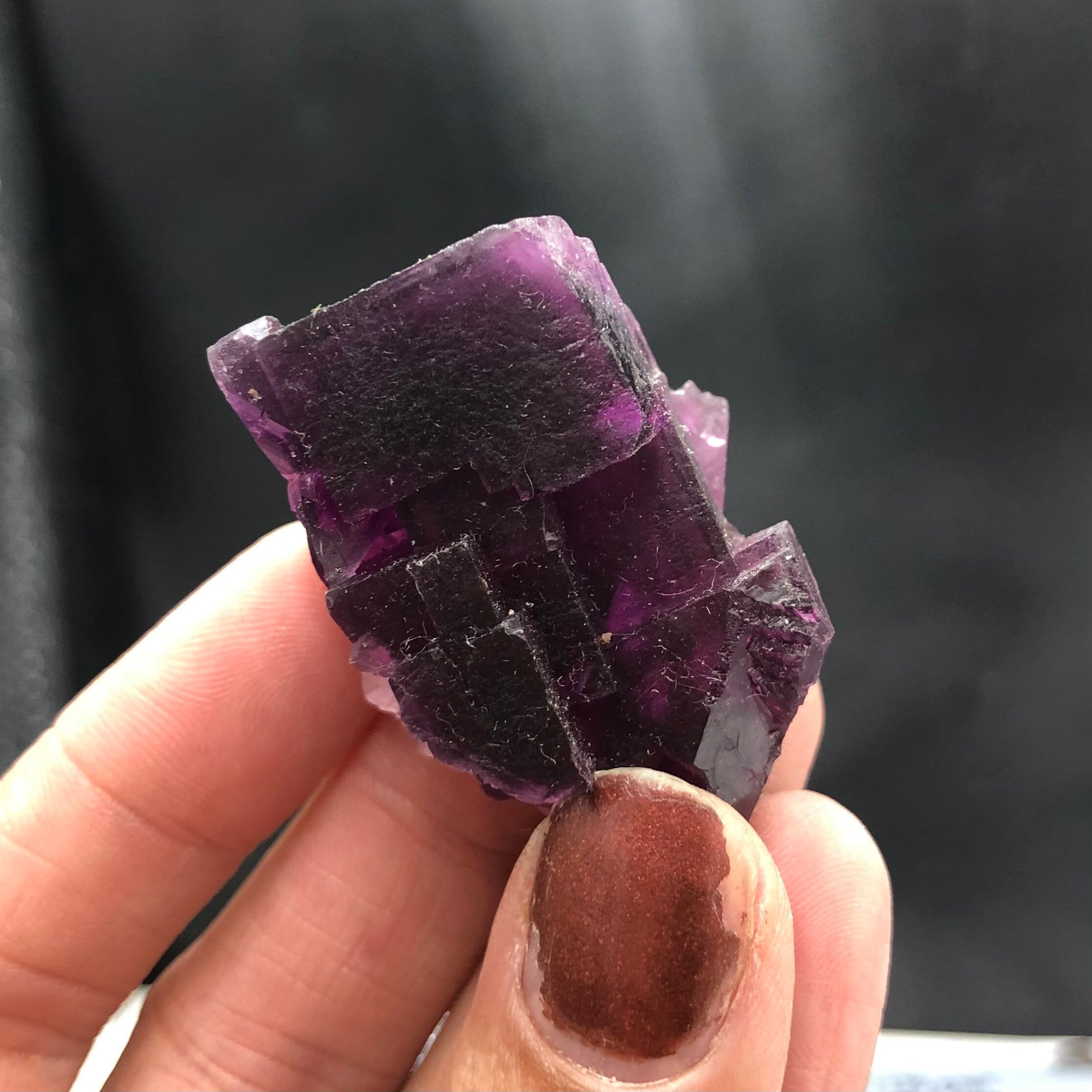 Purple Fluorite Cluster--Lead Hill Area, Cave-in-Rock, Illinois, USA FLUO2