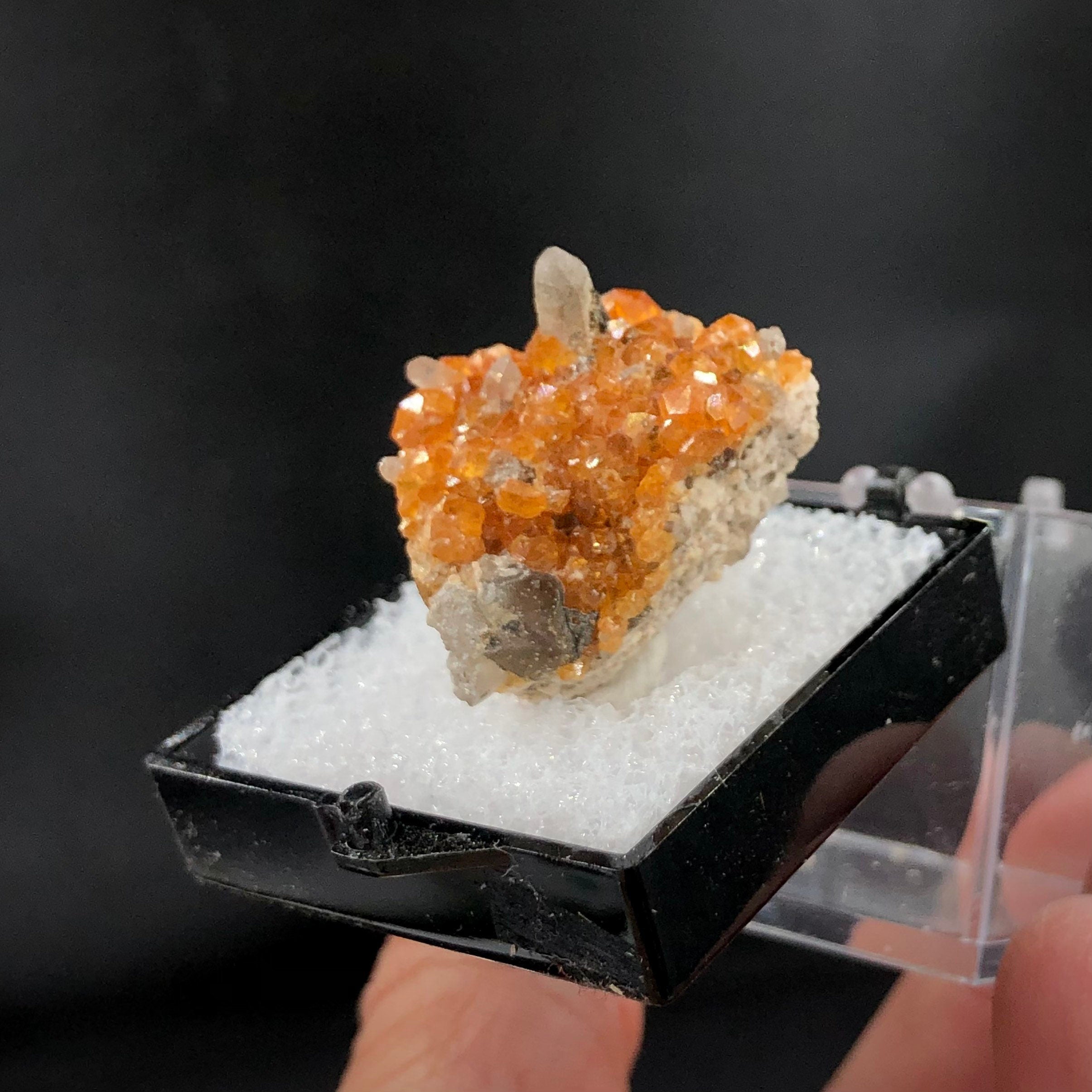Spessartine Garnet Smoky Quartz Mineral Specimen: Tongbei, China (TN15)