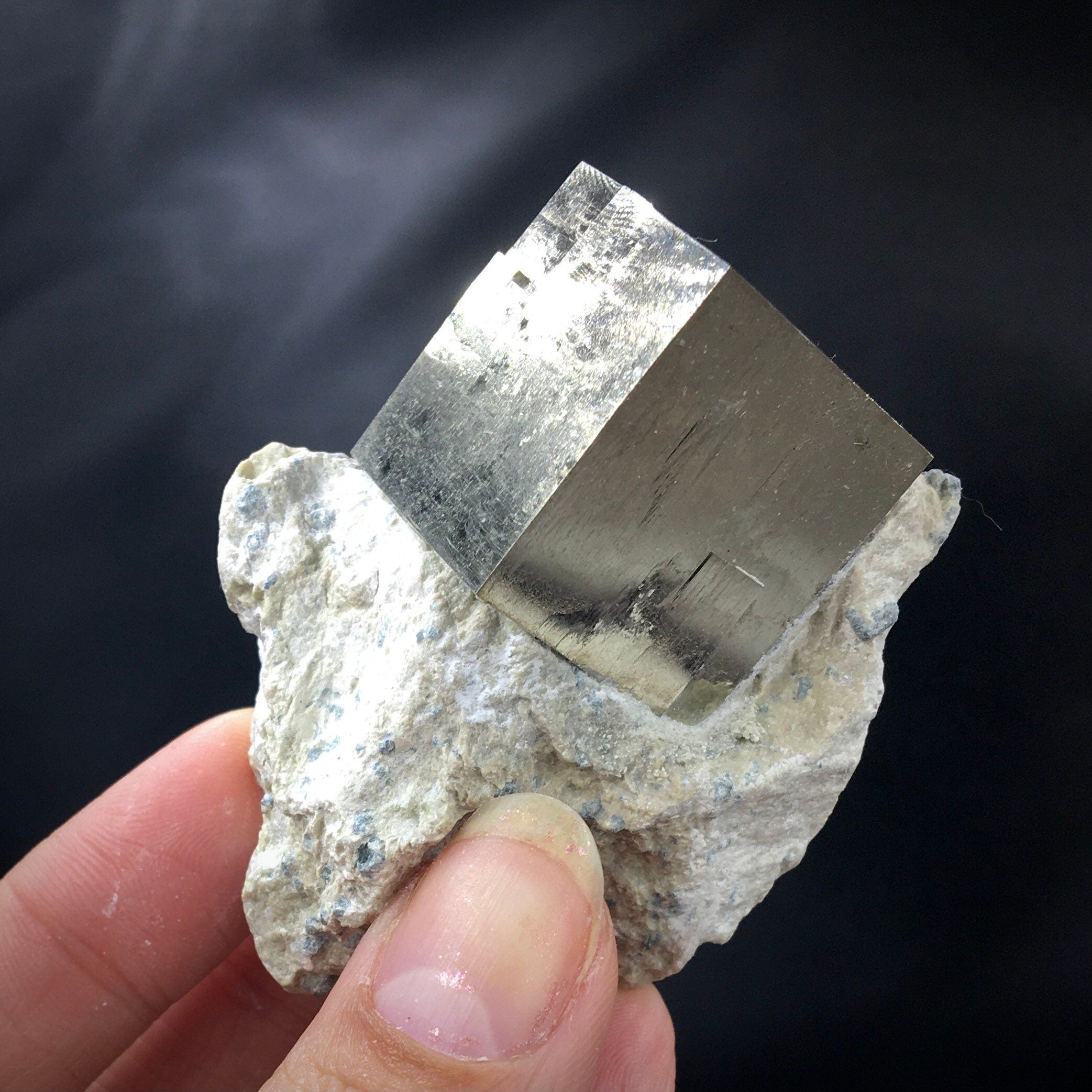 Iron Pyrite Cubic Crystal in Matrix--Navajún, Spain SMALL9