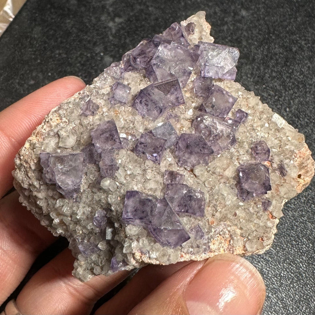 Purple Fluorite on Matrix—Nonsense Pocket, CO, USA FLUO9