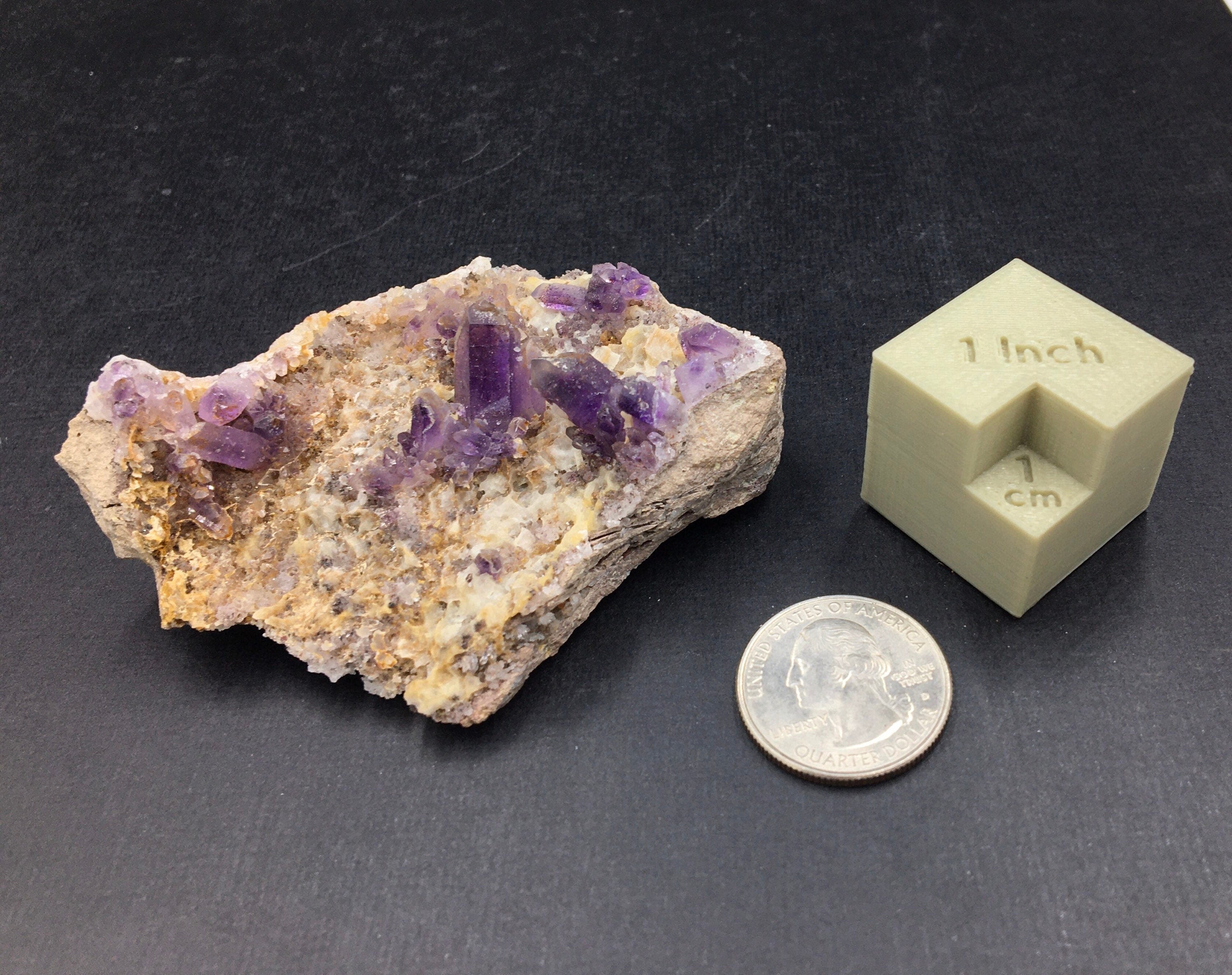 Amethyst Crystals in Matrix (Small Cabinet)--Brandberg area, Namibia A-E10
