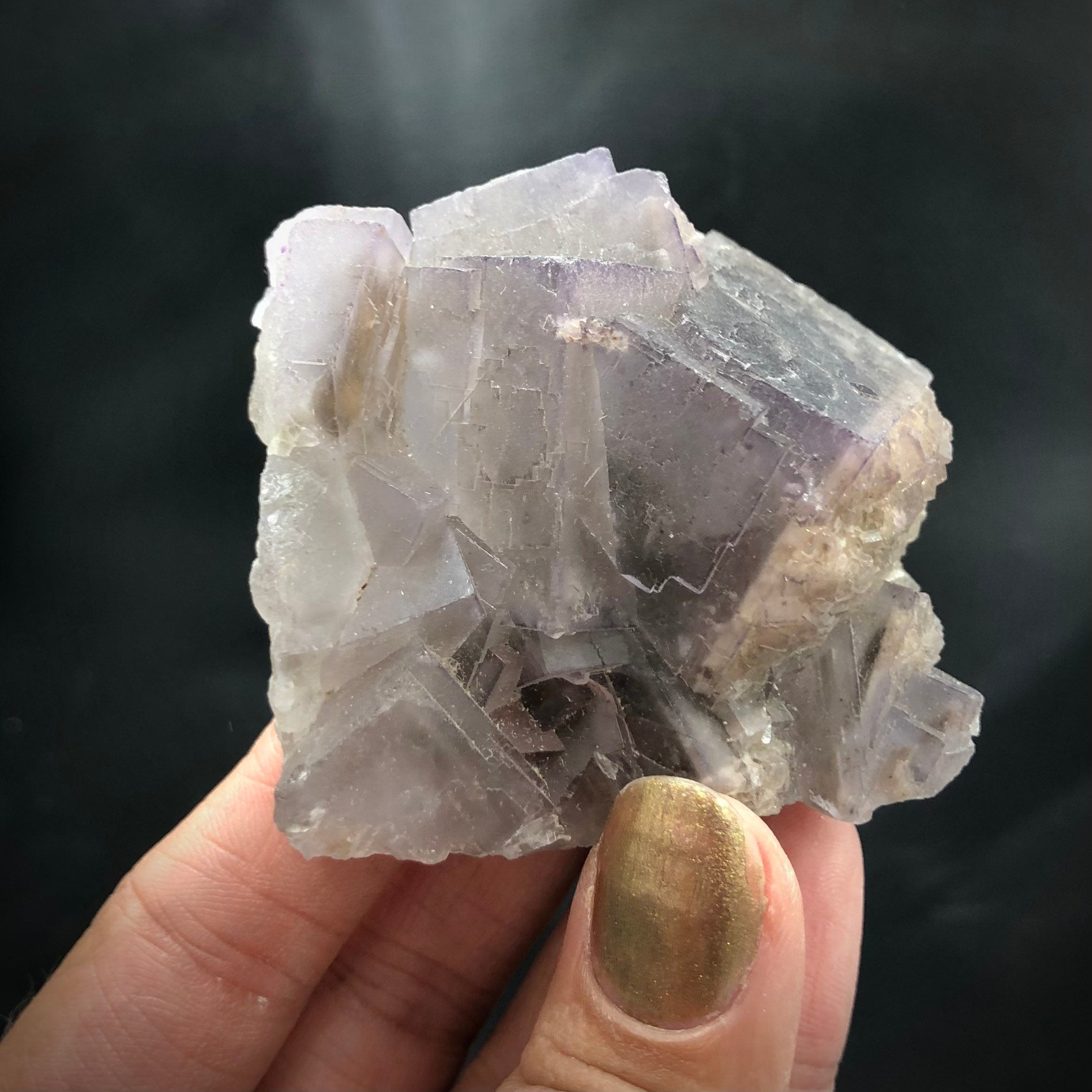 Purple Fluorite & Quartz Crystal Cluster - Loralai, Pakistan FLUO11