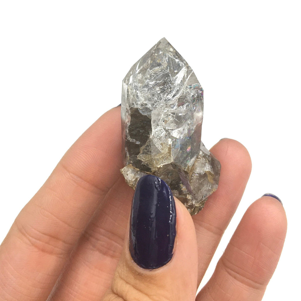 "Black Diamond" (Inclusions) Herkimer Diamond Quartz--Birthday Pocket, Diamond Mtn, New York USASELF6
