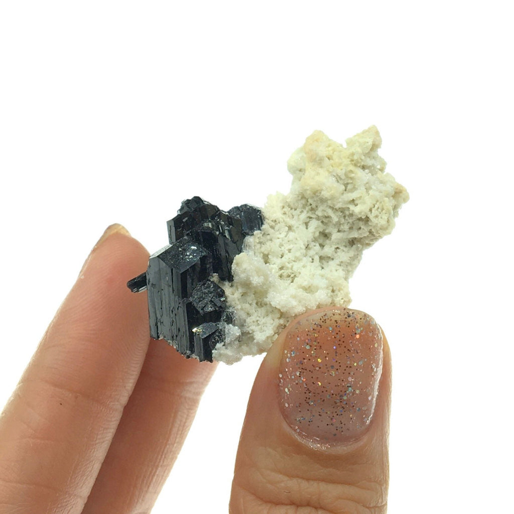Black Tourmaline Feldspar Cluster (Miniature)--Erongo, Namibia MINI28