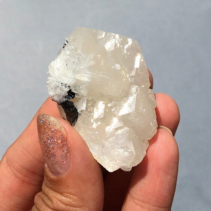 Calcite Crystal Cluster with Sphalerite--Madan Ore Field, Bulgaria MINI29