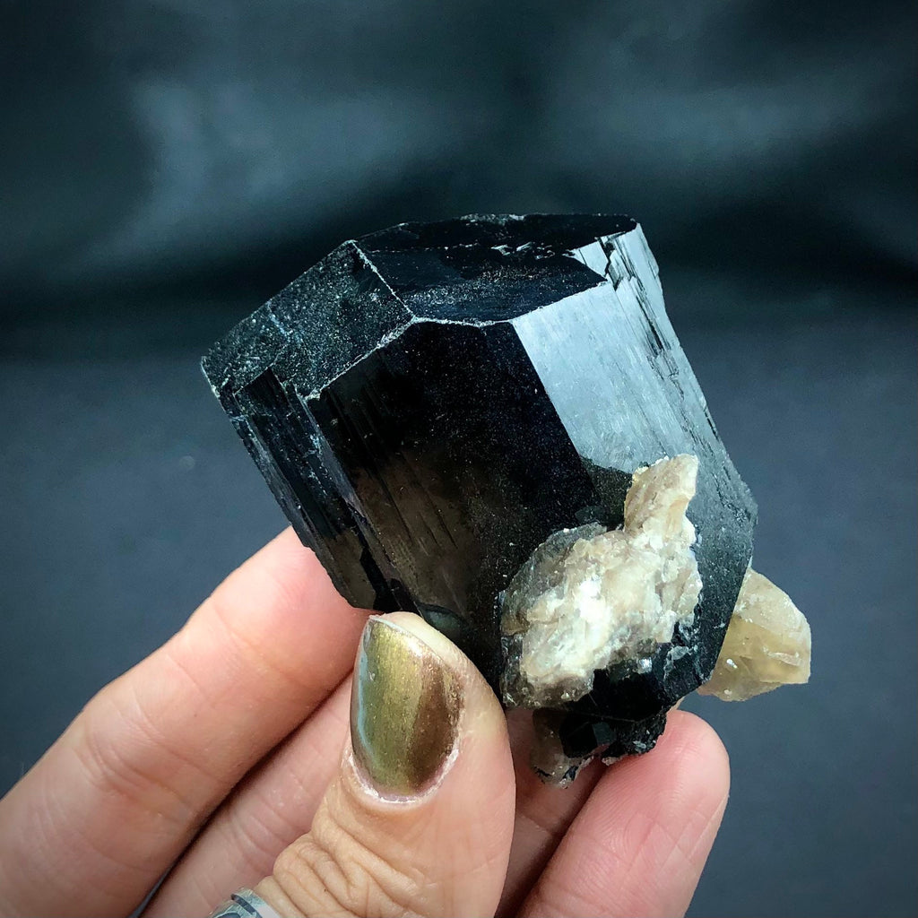 Black Tourmaline Feldspar Cluster (Miniature)--Erongo, Namibia SMALL5