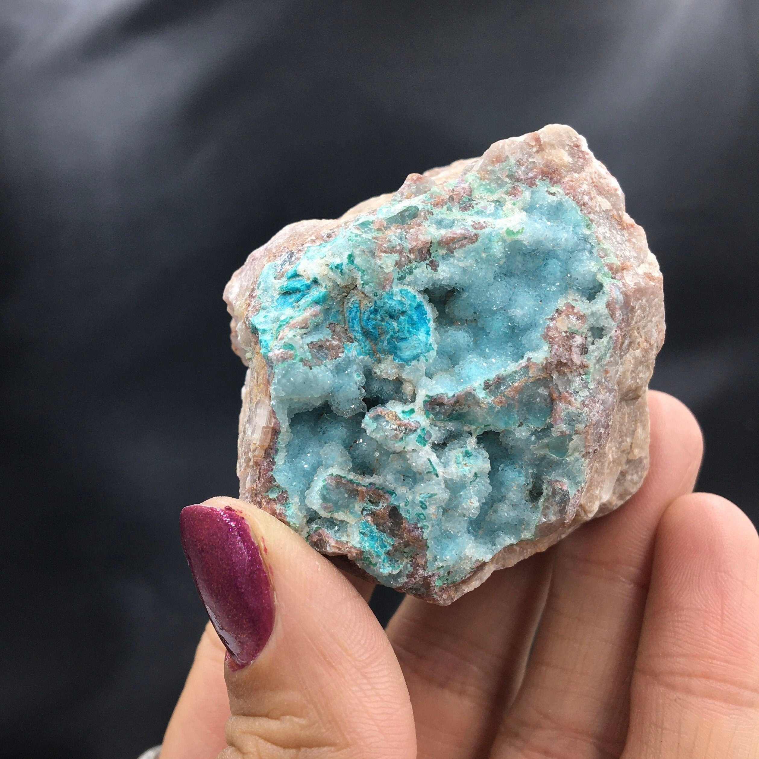 Chrysocolla Druzy Quartz Malachite--Congo CMIX3
