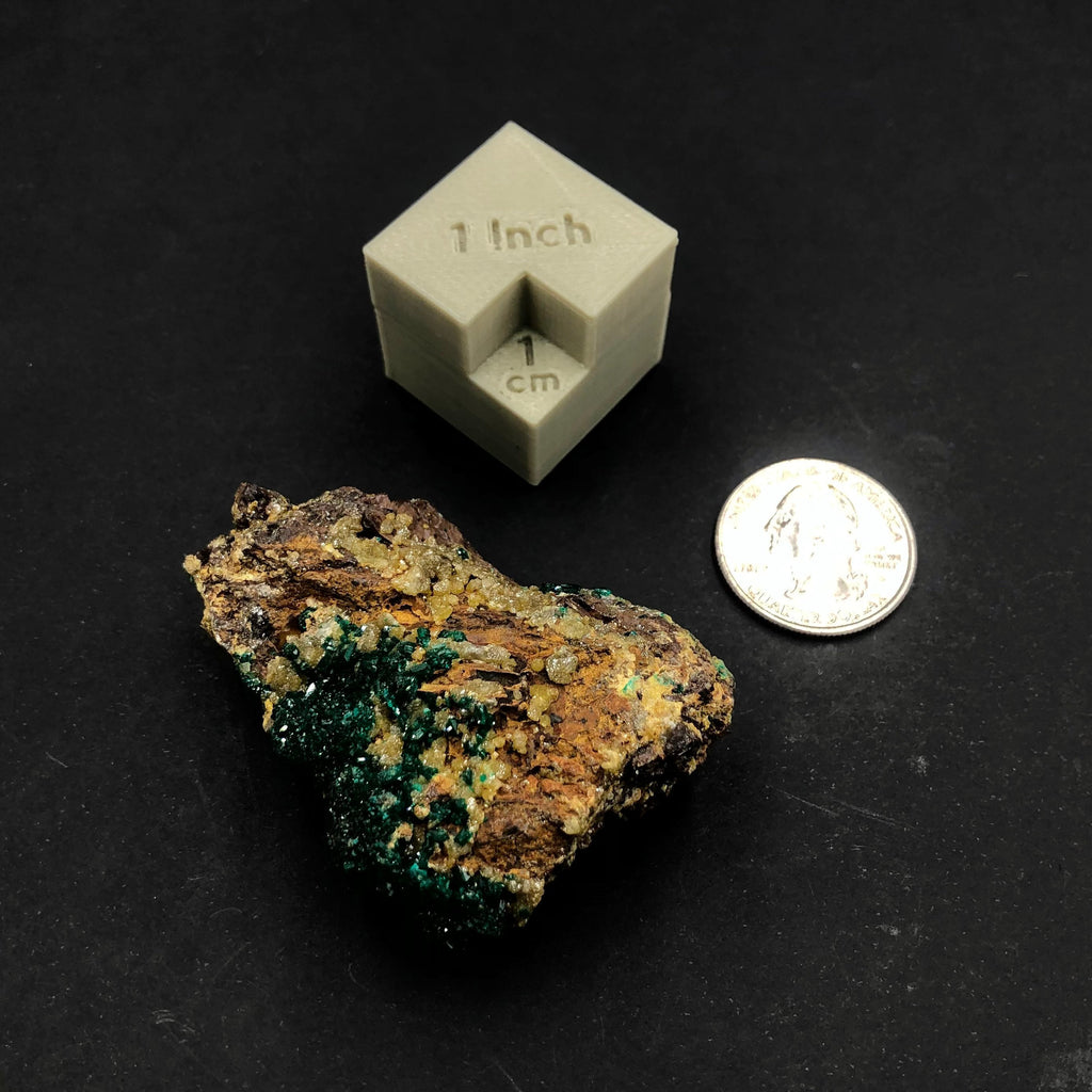 Dioptase & Mimetite (Mini)—N’tola, Congo A-E7