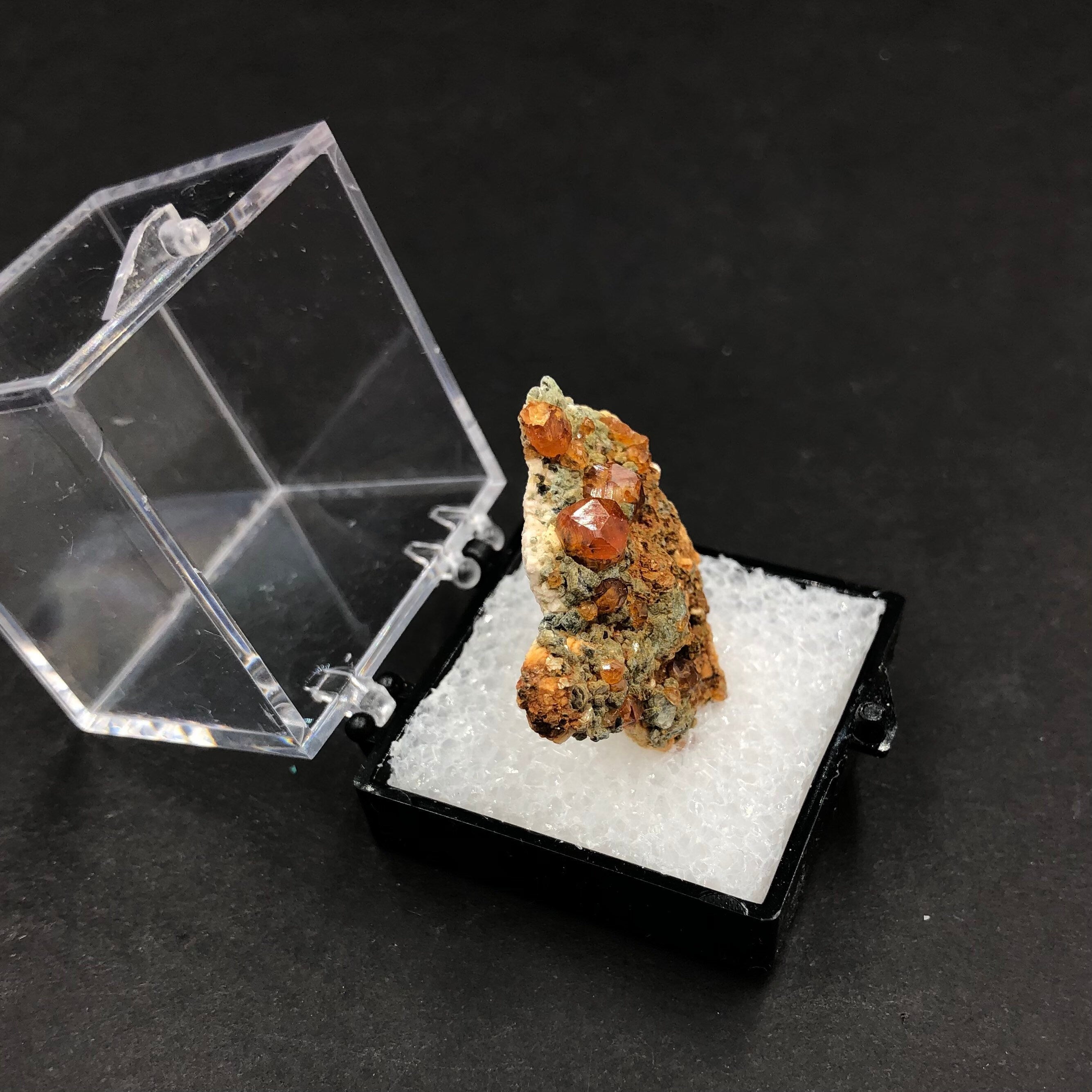Spessartine Garnet Mica (Thumbnail Specimen)--Tongbei, China (TN16)