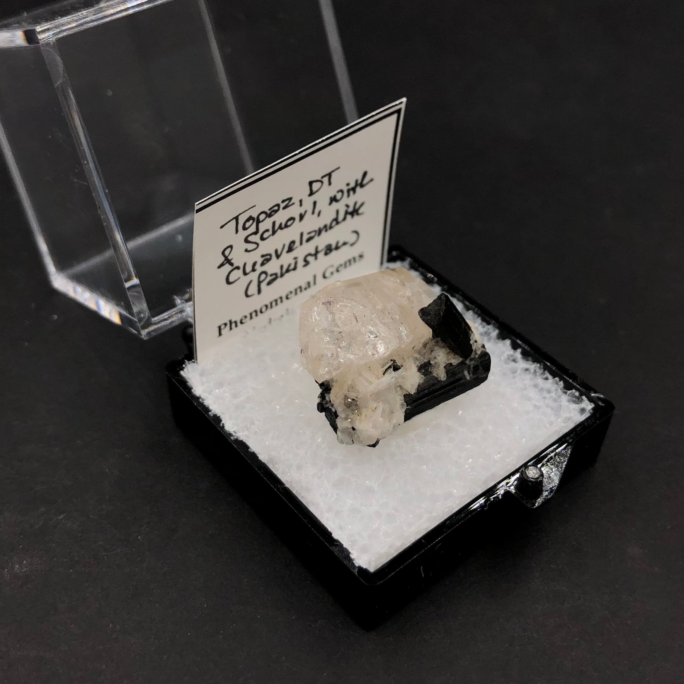 Topaz DT Schorl (Thumbnail Specimen)-- Pakistan TN20