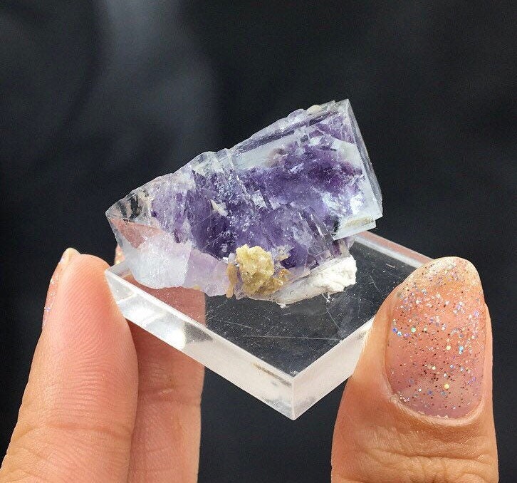 Blue Purple Fluorite Cubic Cluster (Miniature)--Yaogangxian Mine, China FLUO10