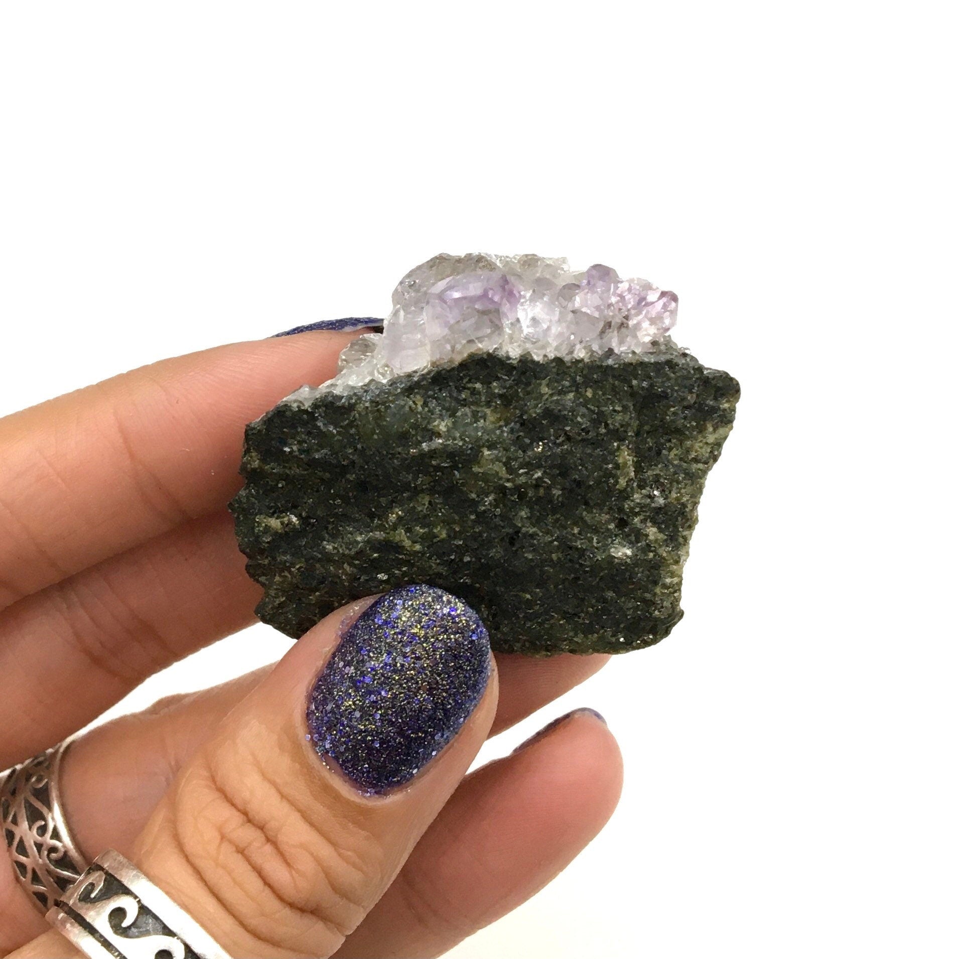 Amethyst Cluster on Matrix (Miniature)--India MINI17