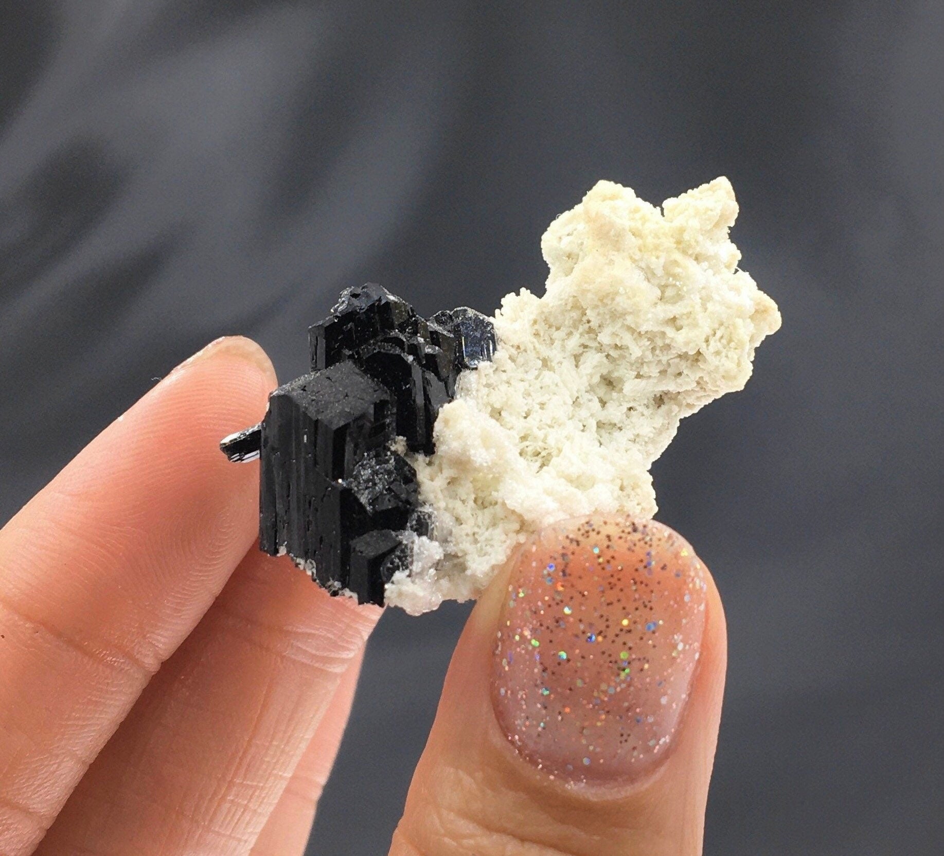 Black Tourmaline Feldspar Cluster (Miniature)--Erongo, Namibia MINI28