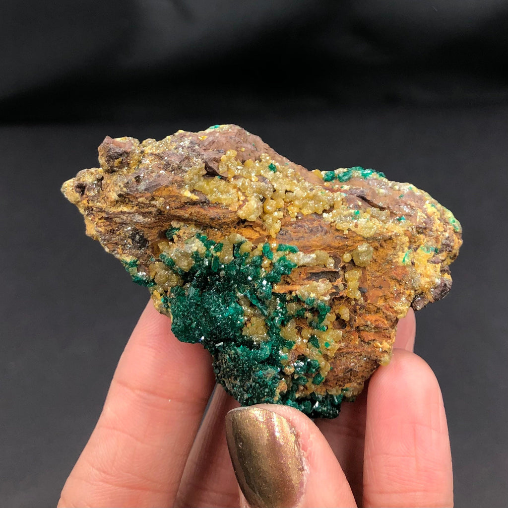 Dioptase & Mimetite (Mini)—N’tola, Congo A-E7