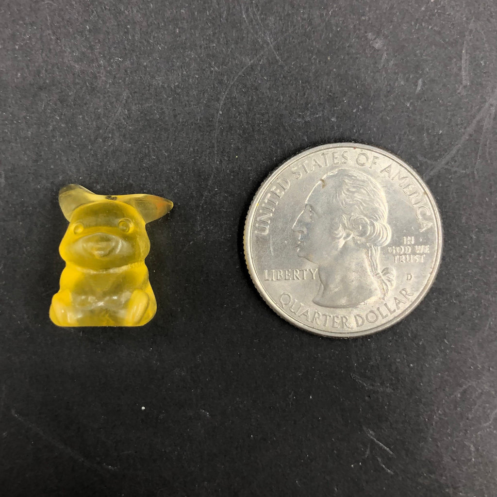 Pikachu Inspired Mouse Carving, Yellow Fluorite (Miniature) MINI31