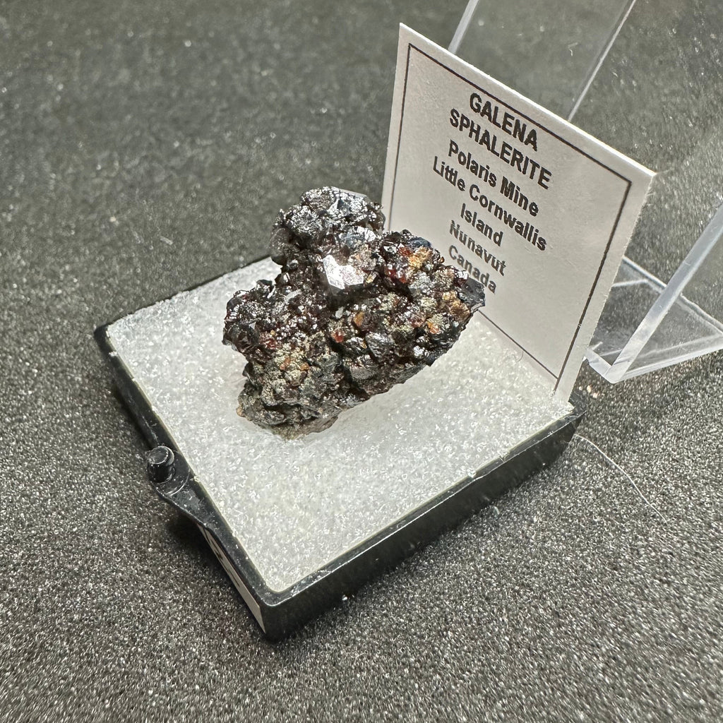 Galena Sphalerite Cluster (Thumbnail Specimen)--Polaris Mine, Canada (TN7)