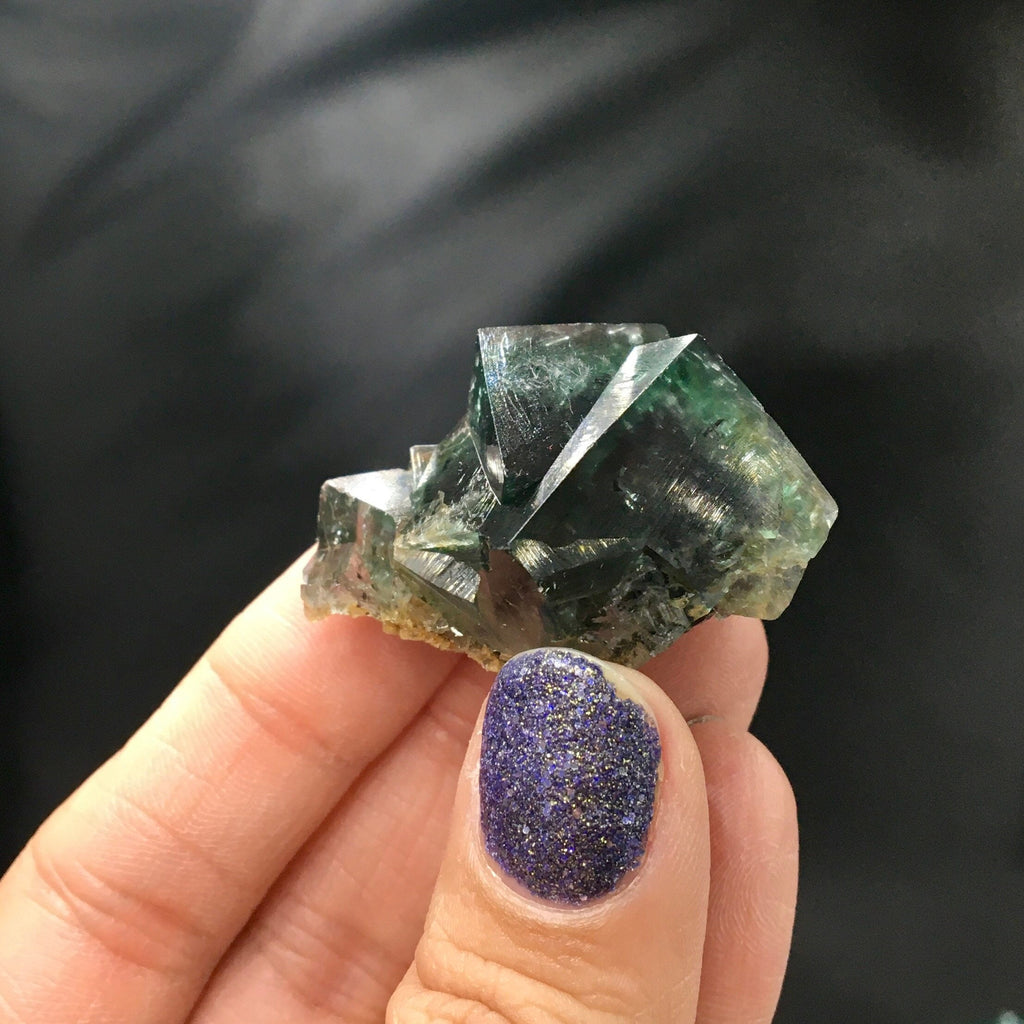 Green Fluorite Cubic Cluster UV (Miniature)--Lady Annabella Mine, England FLUO6