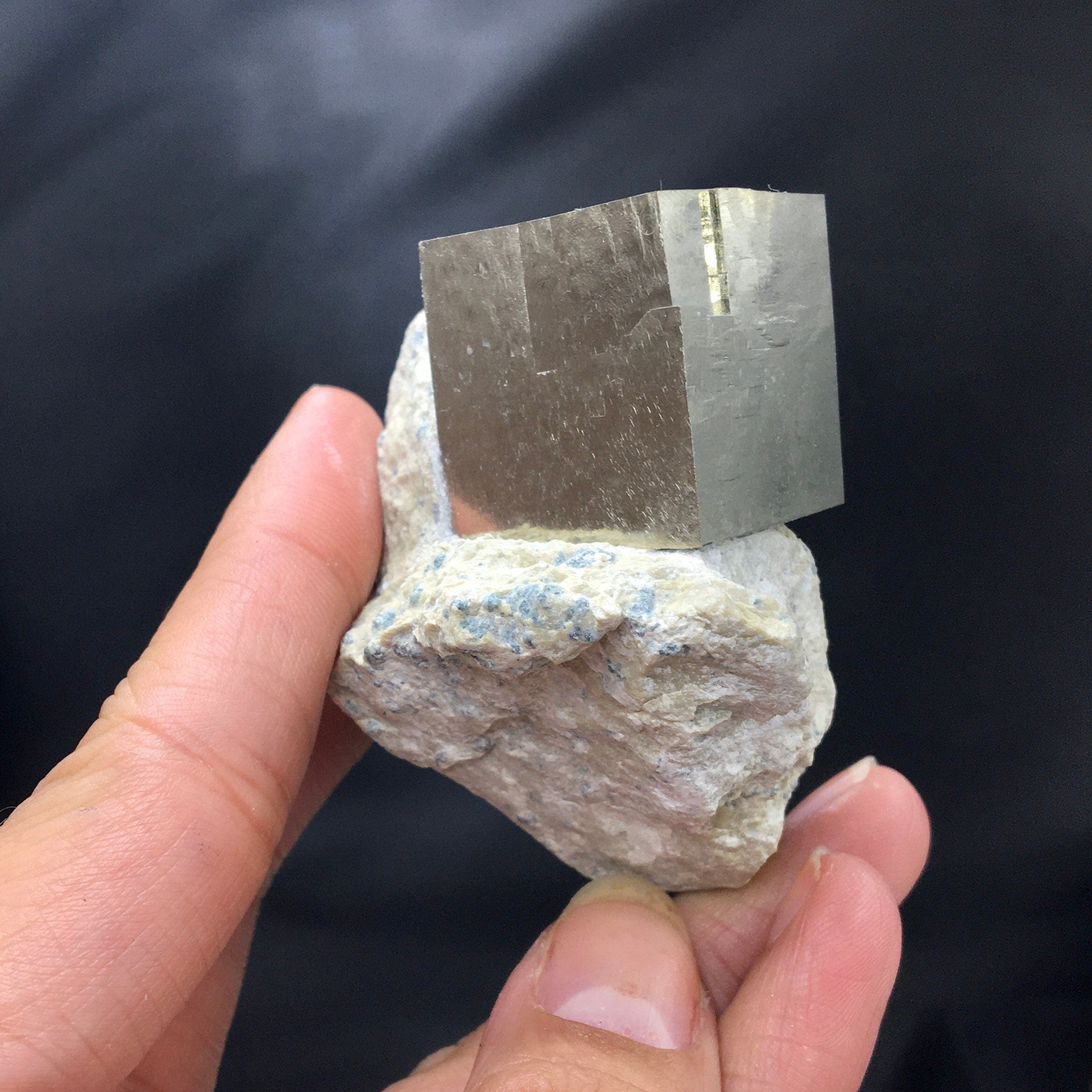 Iron Pyrite Cubic Crystal in Matrix--Navajún, Spain SMALL9