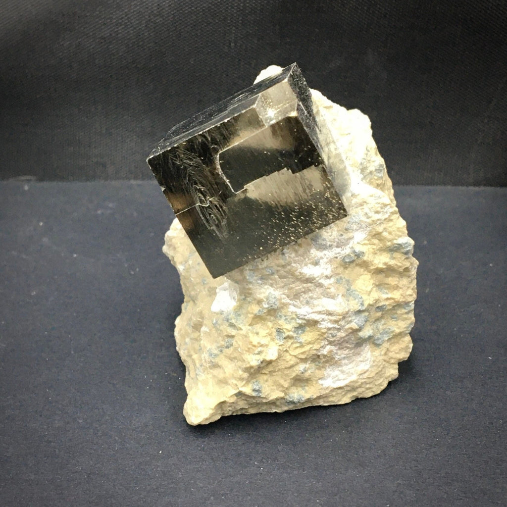 Iron Pyrite Cubic Crystal in Matrix--Navajún, Spain SMALL8