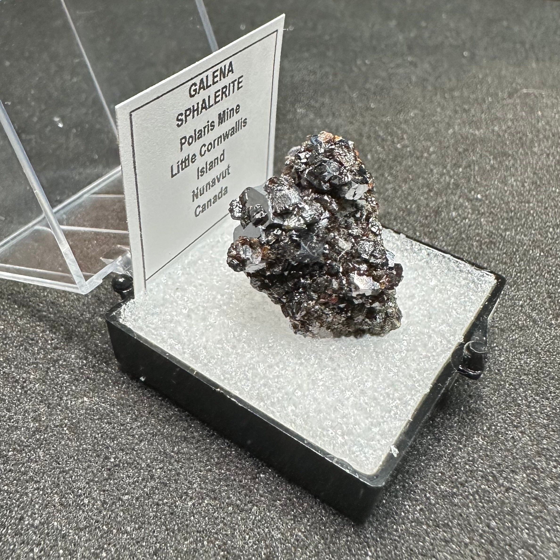 Galena Sphalerite Cluster (Thumbnail Specimen)--Polaris Mine, Canada (TN7)